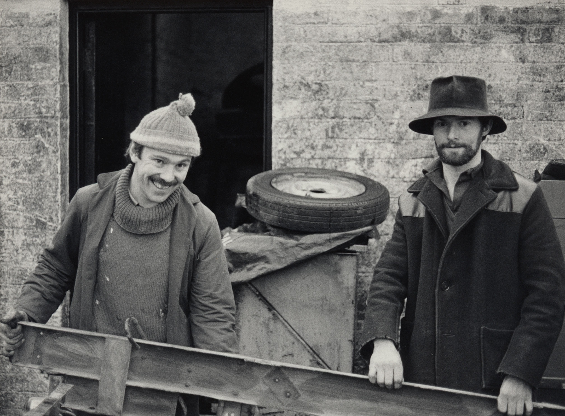 Cousin Brian And His Mate Malcolm Fixing Up The Van