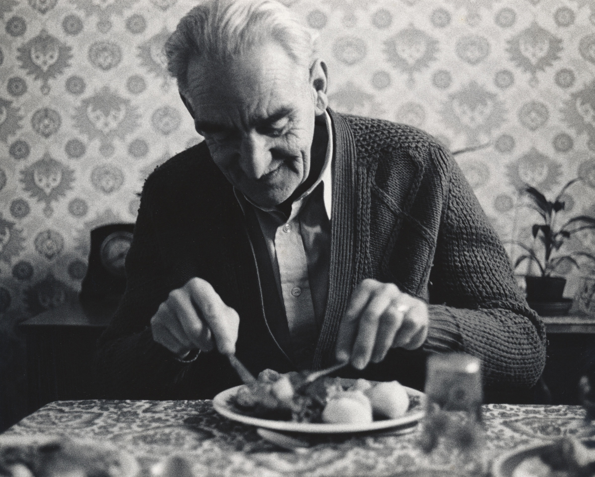 Uncle Stan with His Dinner