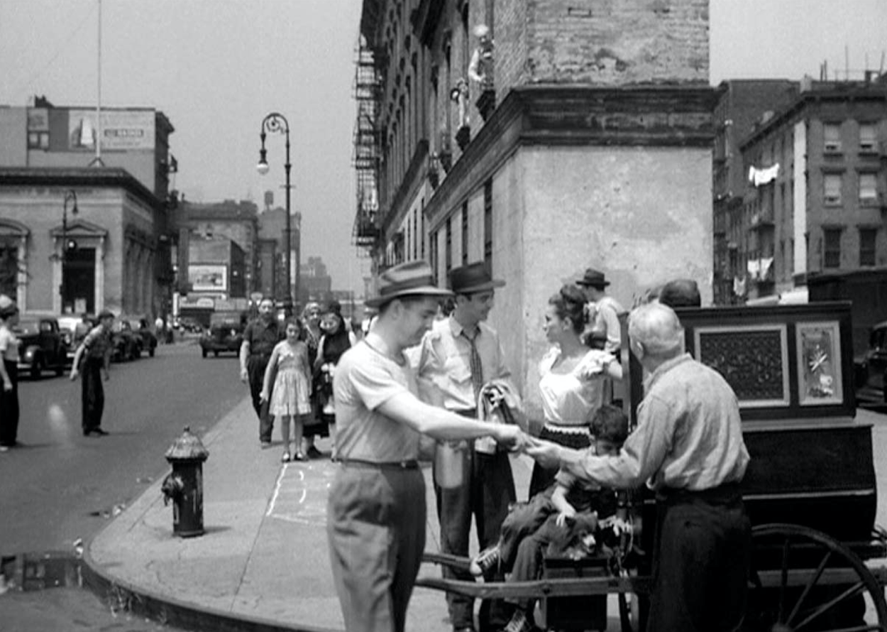 Street Vendors in Jule's Dassin's film "Naked City"