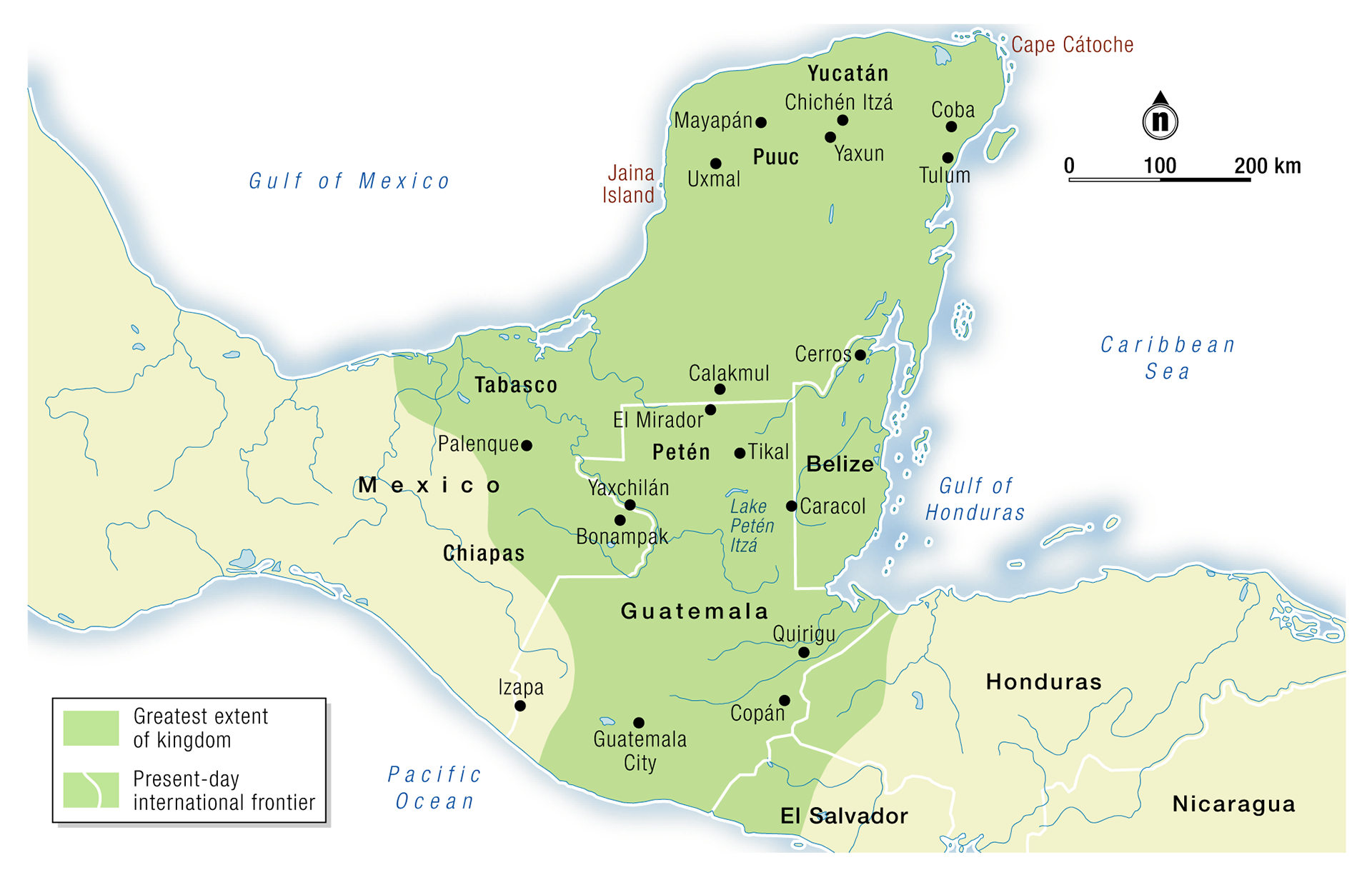 Cambridge University Press "Monumental History" Extent of Mayan empire in Central America