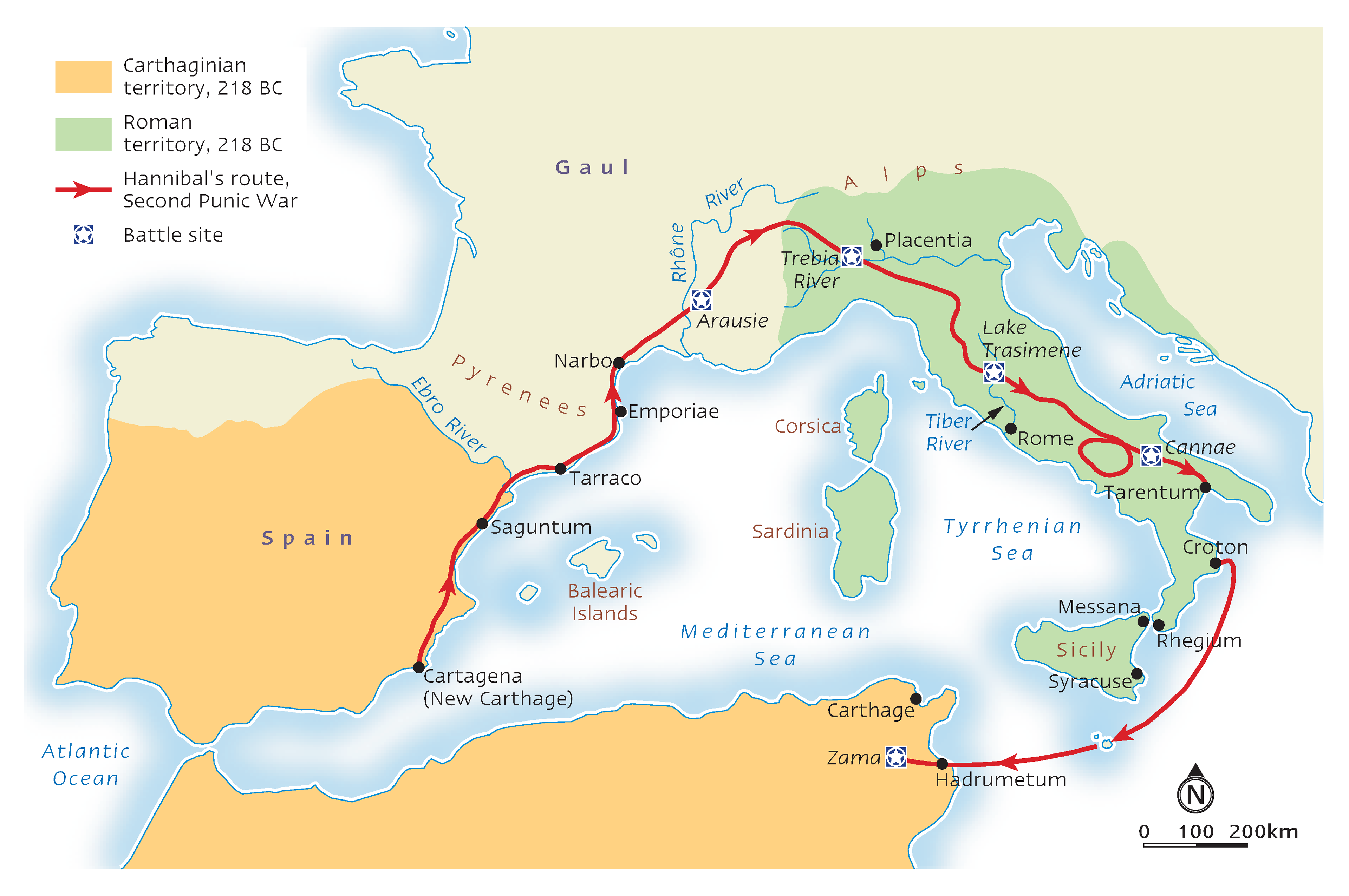 Cambridge University Press "Discovering World History Stage 4" Carthage & Rome, Hannibal's invasion of Italy