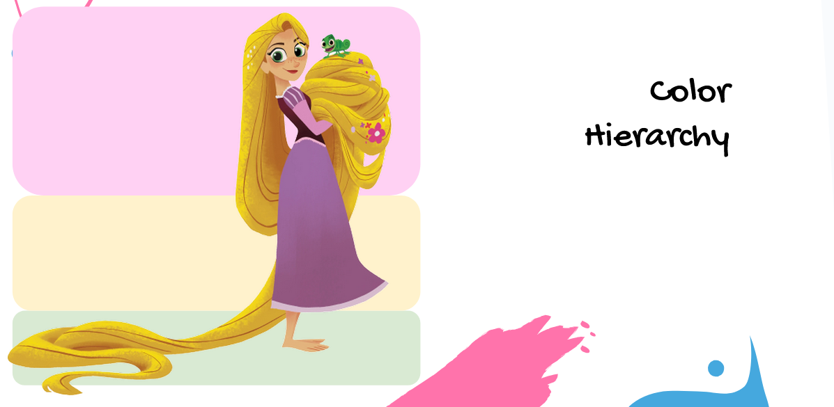 Example Slide - part of the section on color theory. Defining key and accent colors.