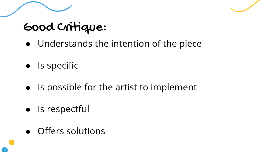 Example slide - defining key elements