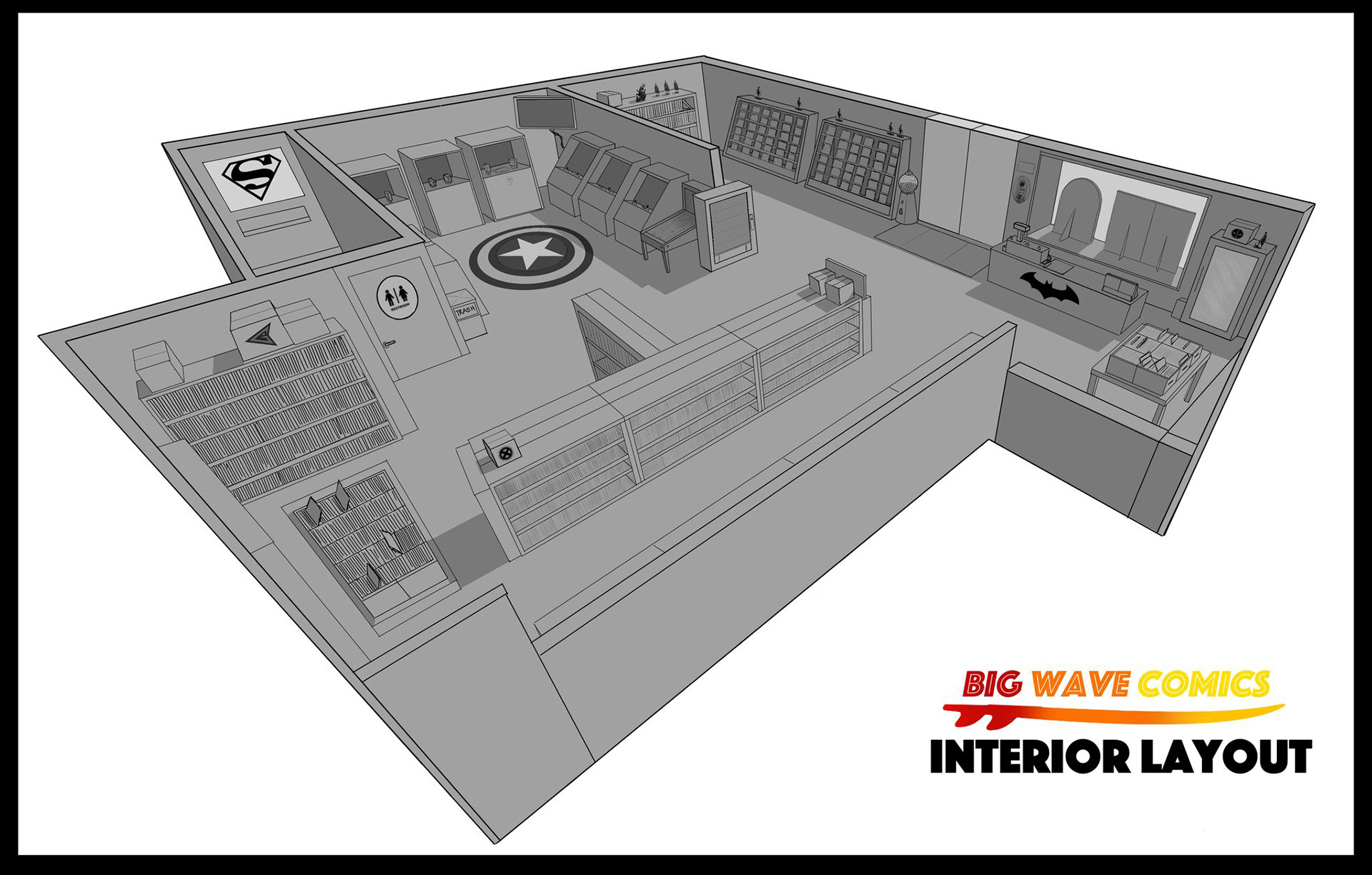 Personal Project, What would my comic book shop look like?