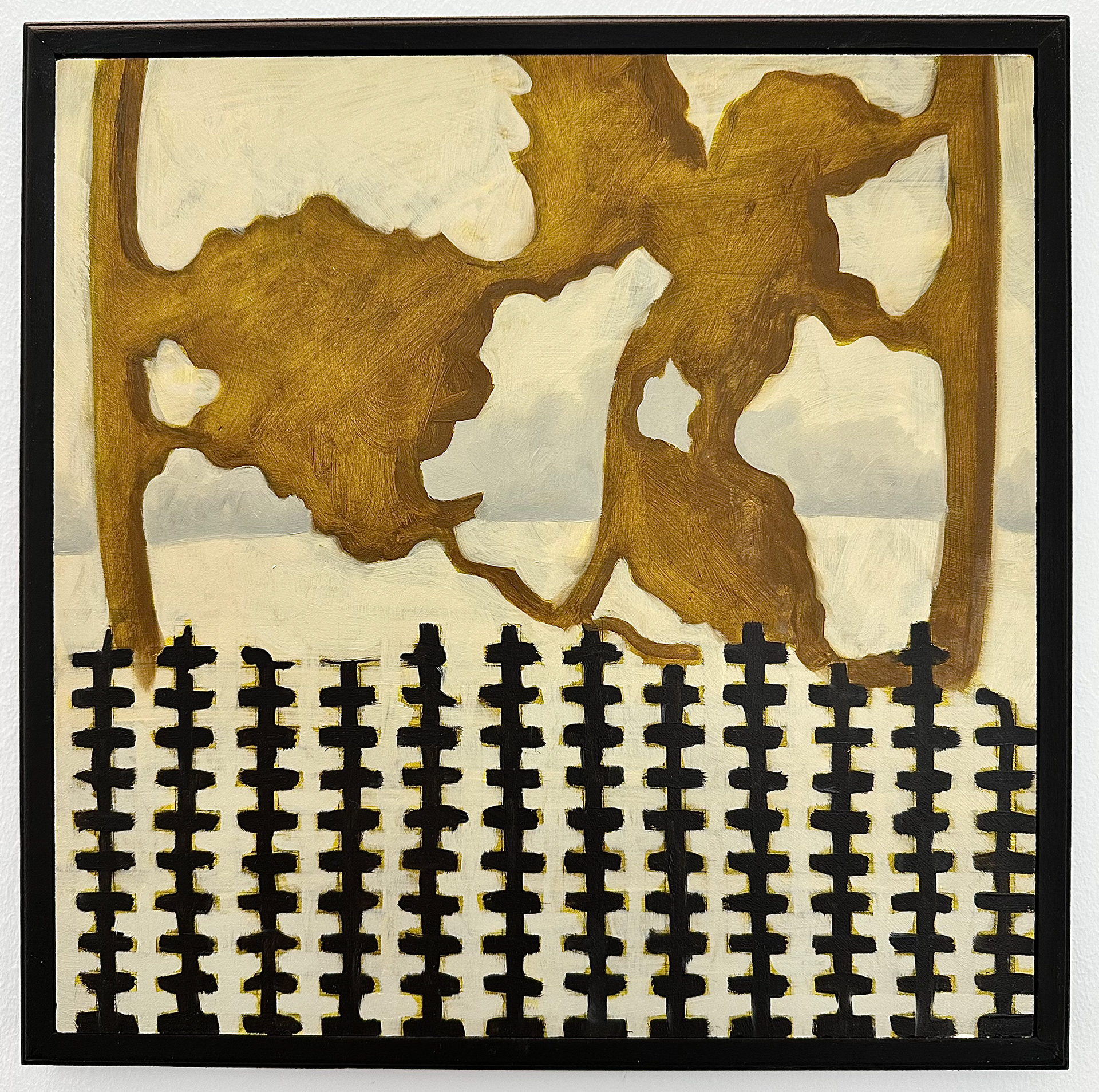 The Brass Ornament, 12 x 12, oil on VCT and latex paint on poplar frame