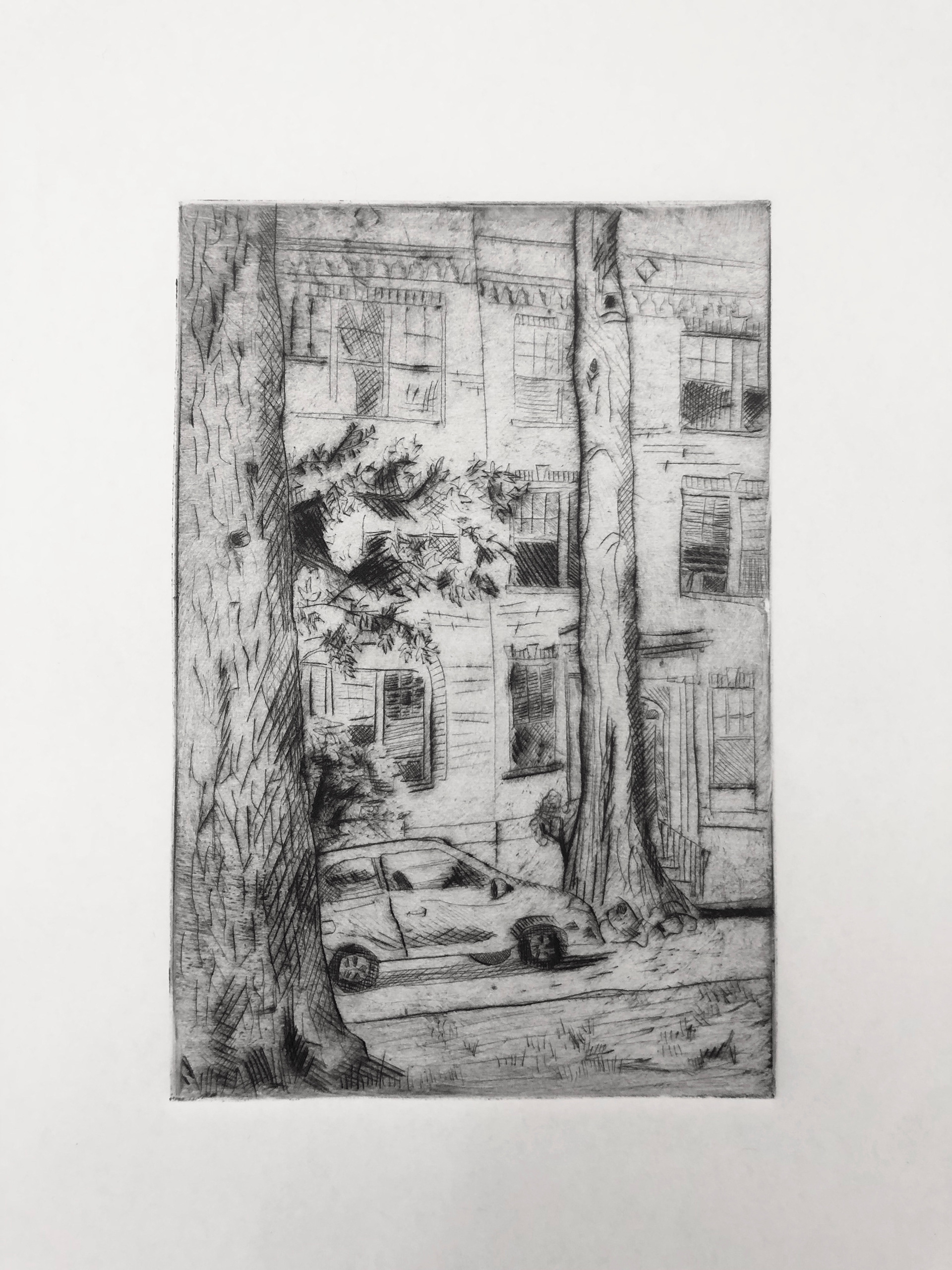 Untitled, 5"x 7," drypoint