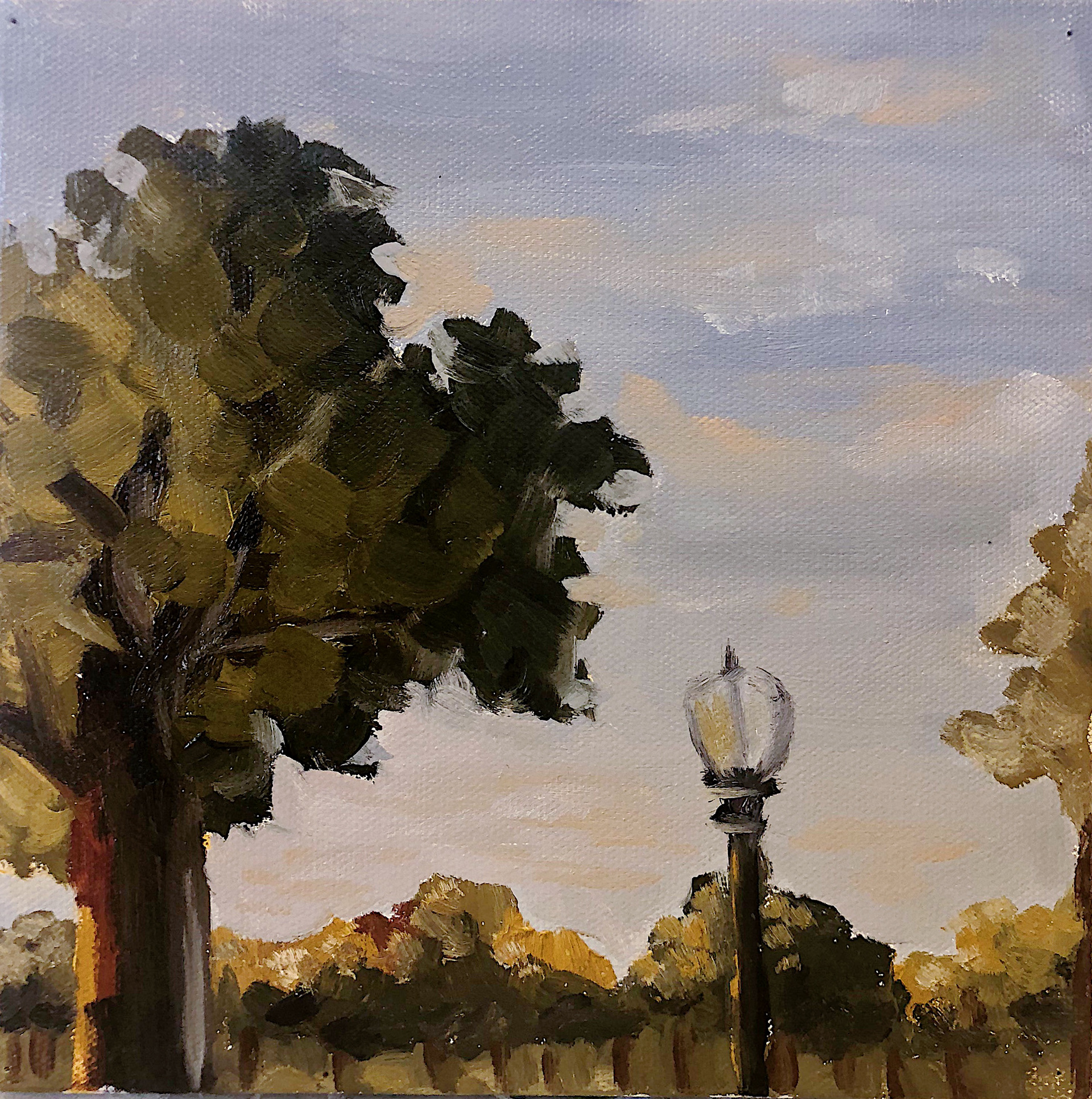 NFS Boston Common Lights, 8"x 8"