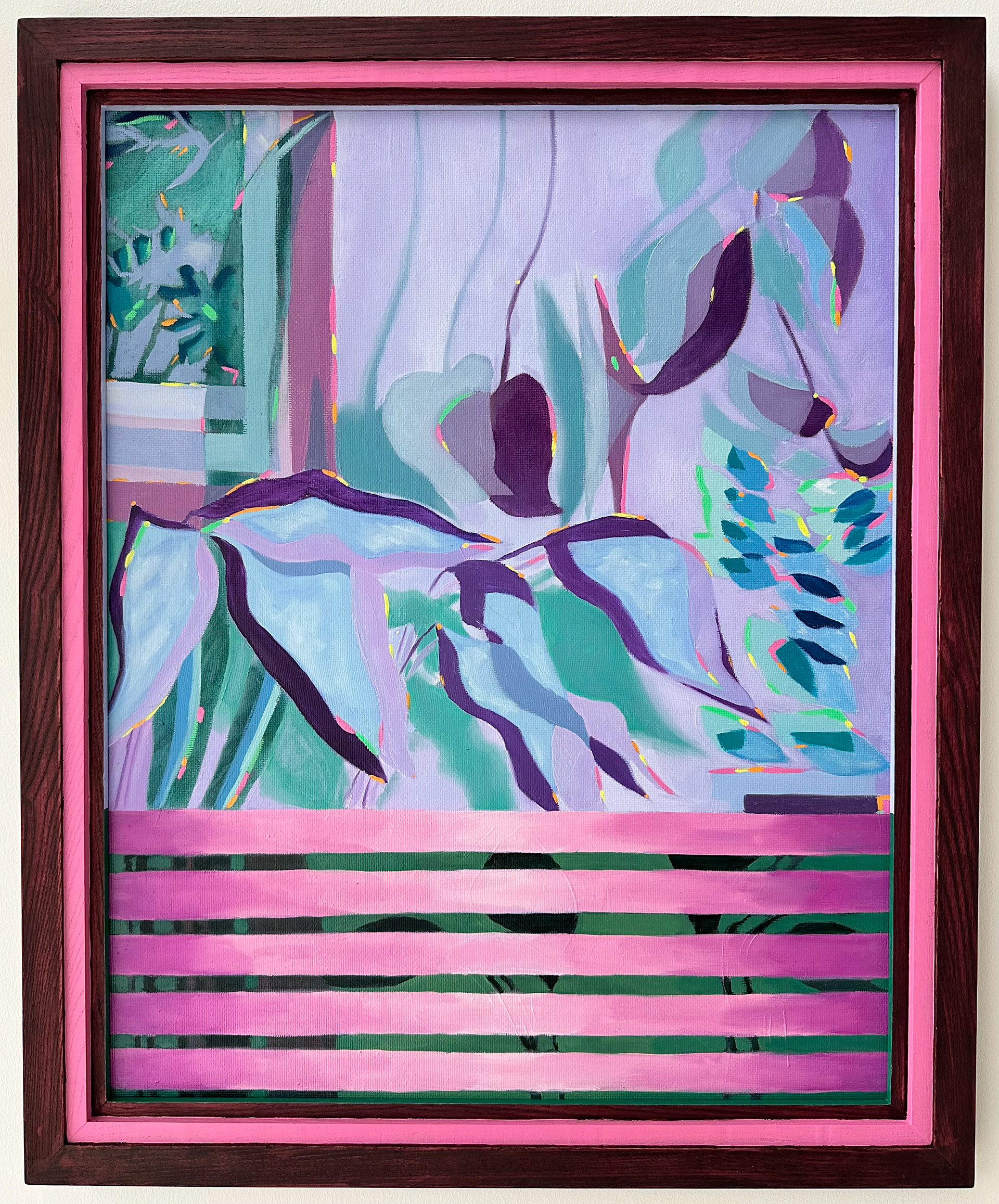 The Grow Lights, 23 x 28 inches, oil on hardboard and ashwood frame