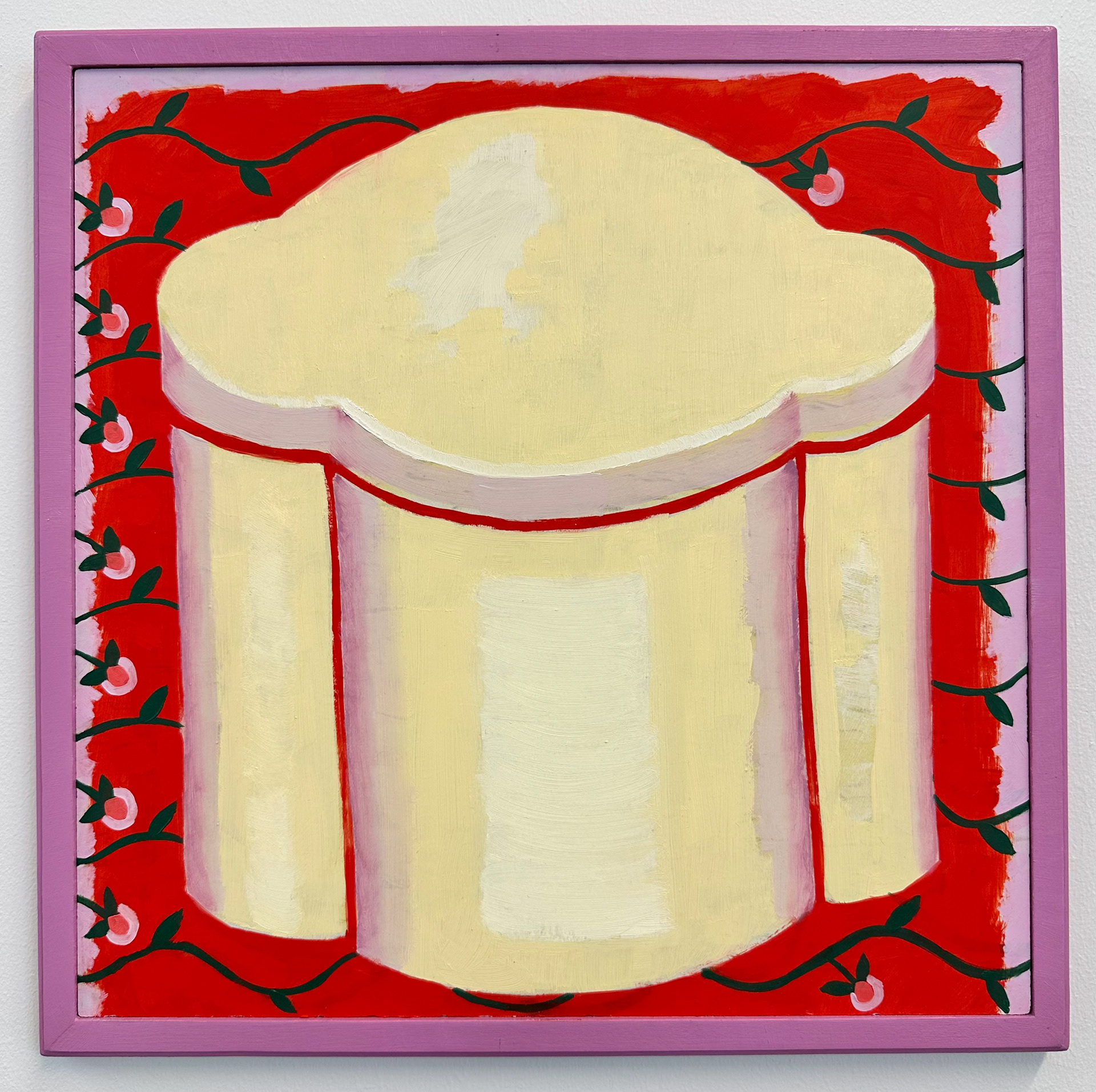 The Tea Box, 12 x 12, oil on VCT and poplar frame