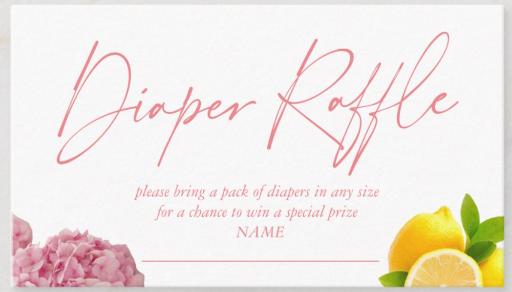 Diaper Raffle Ticket