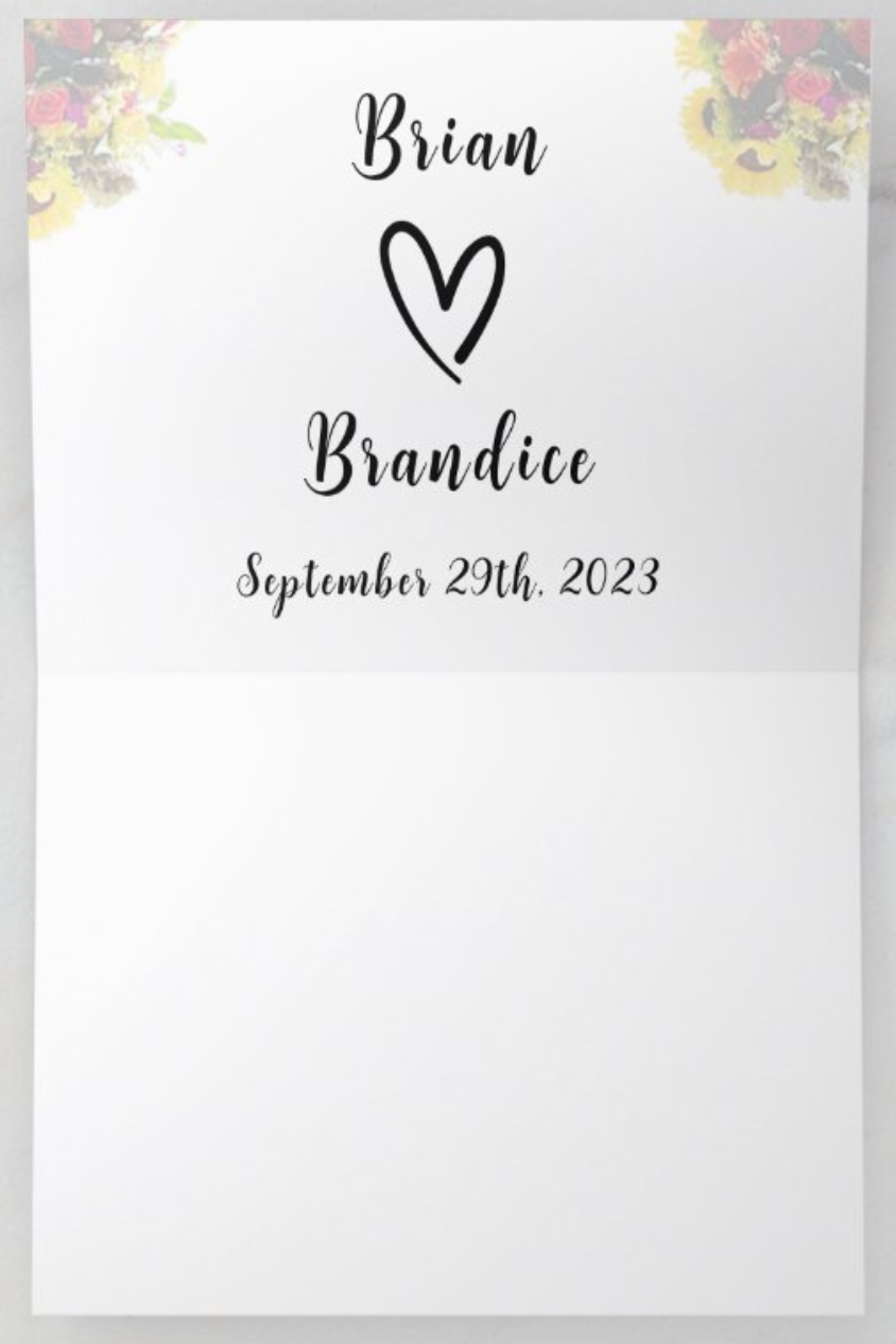 Inside Thank You Card