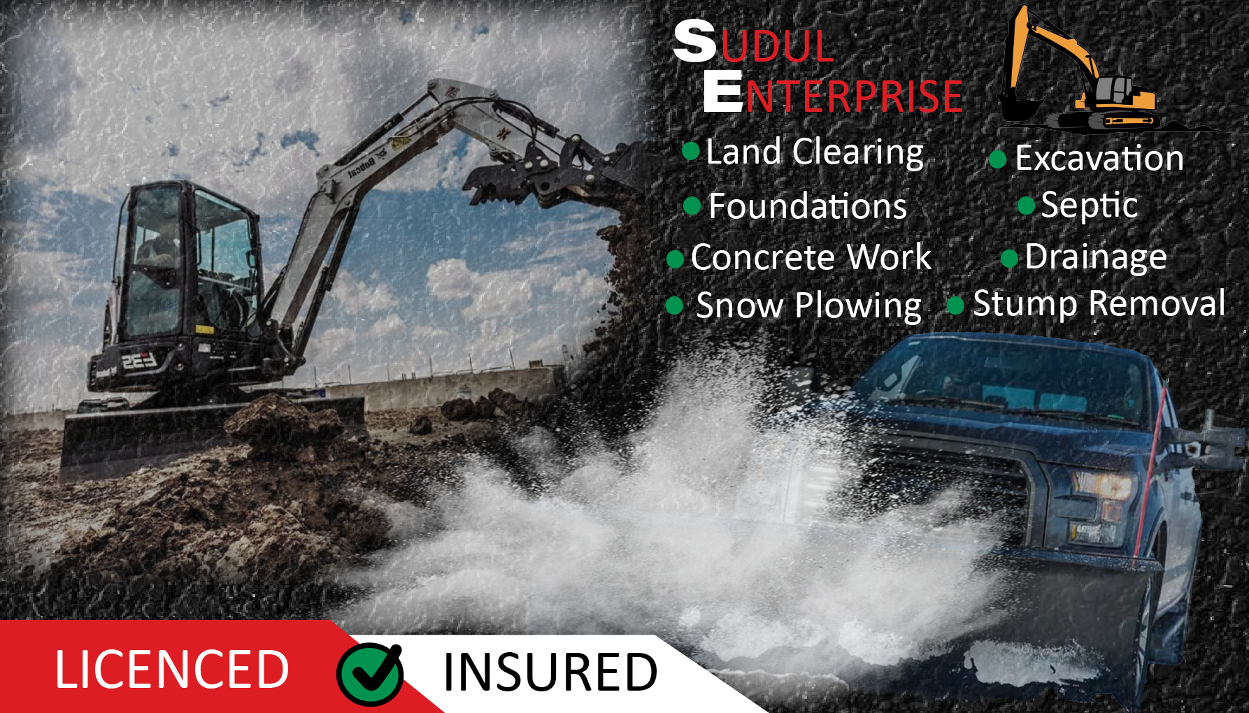 Front of Business card for Sudul Enterprise