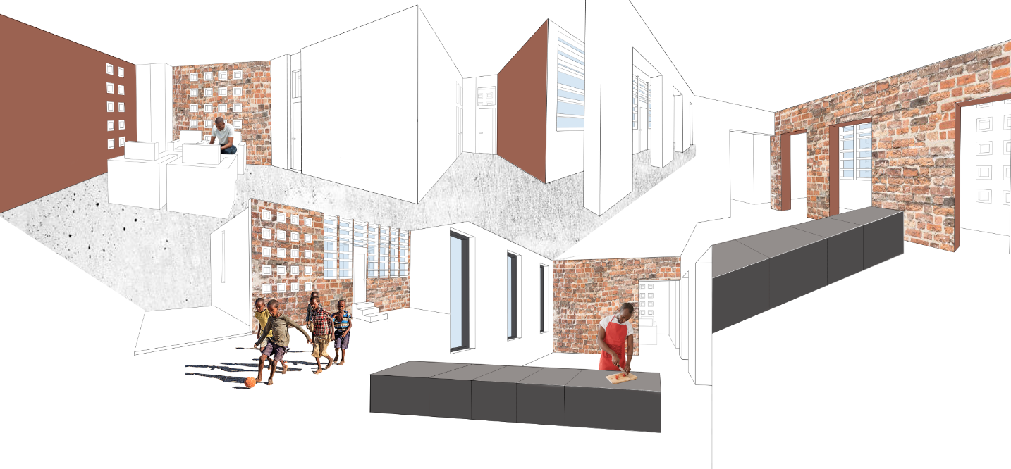 perspective collage using sketchup and photoshop