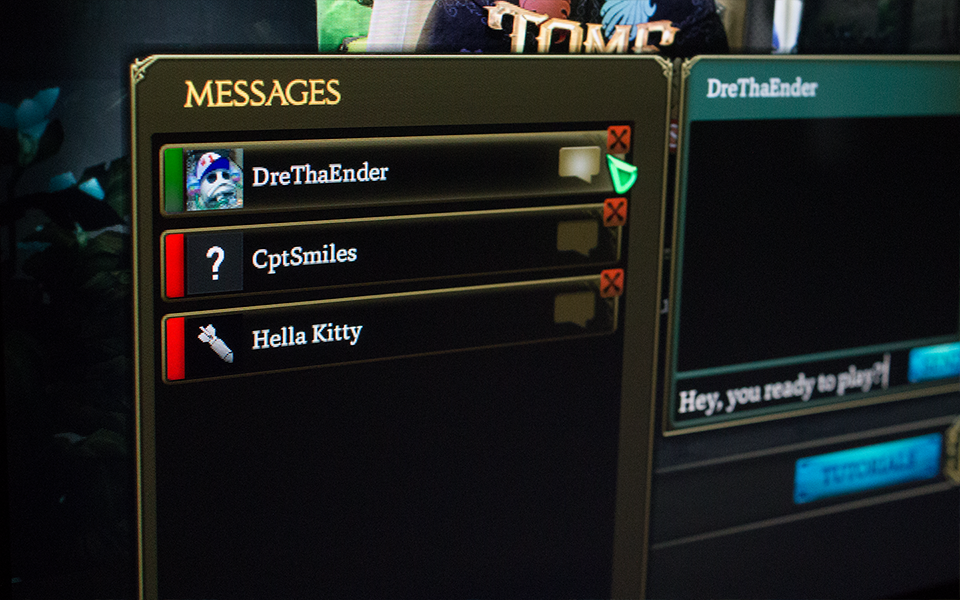 A close up of the chat UI that I created.