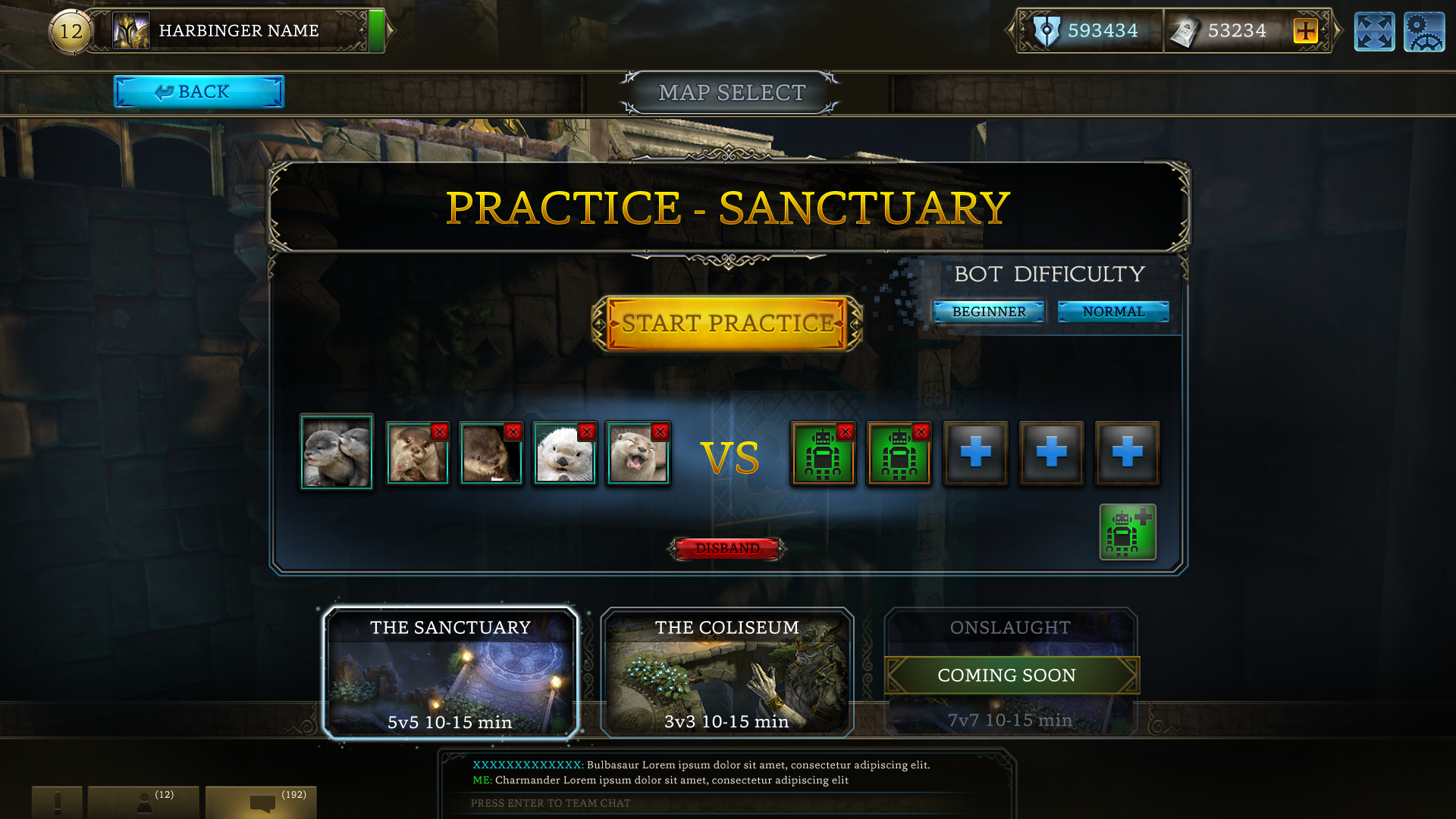 I worked on the portraits, the bot difficulty section, and the framing for the map select.