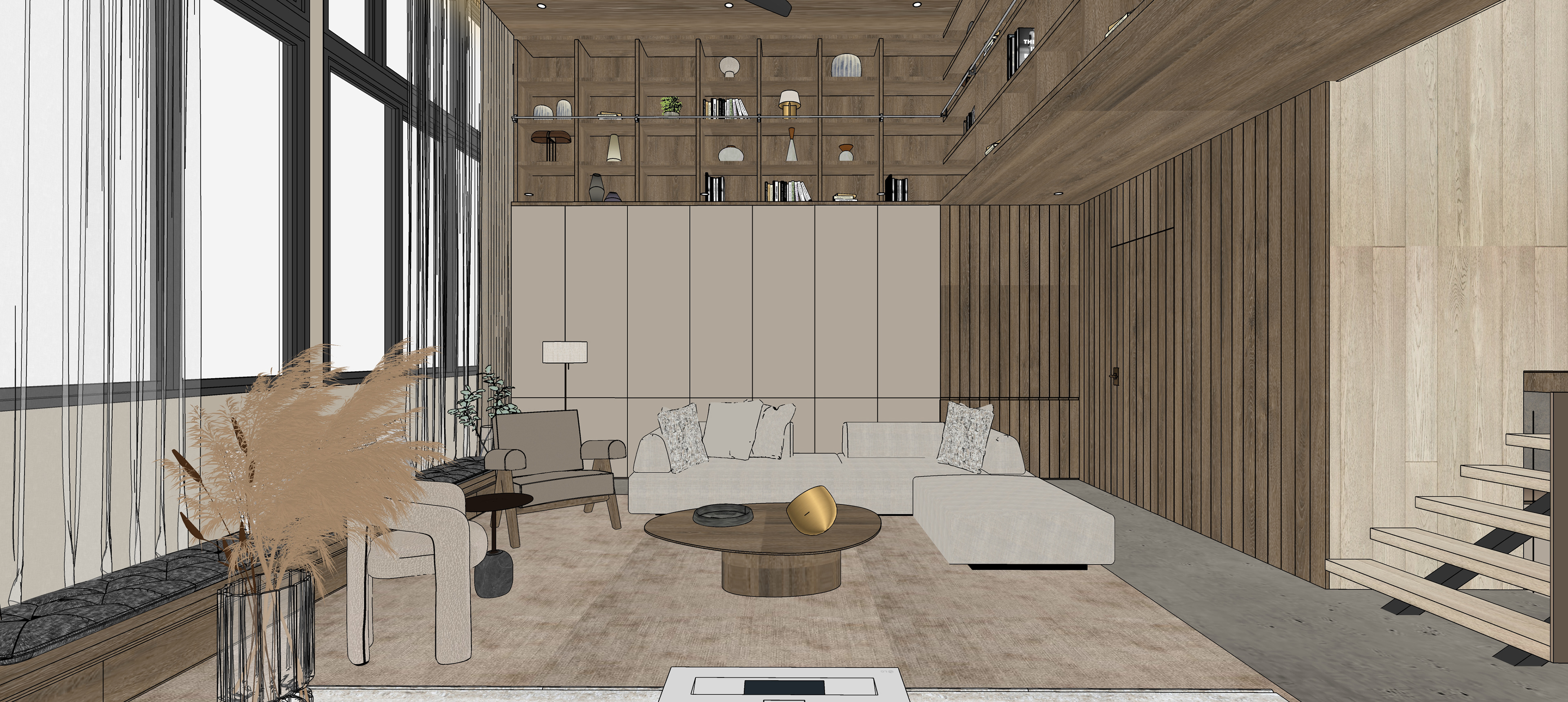MEZZANINE LIVING/ENTERTAINMENT VIEW 4