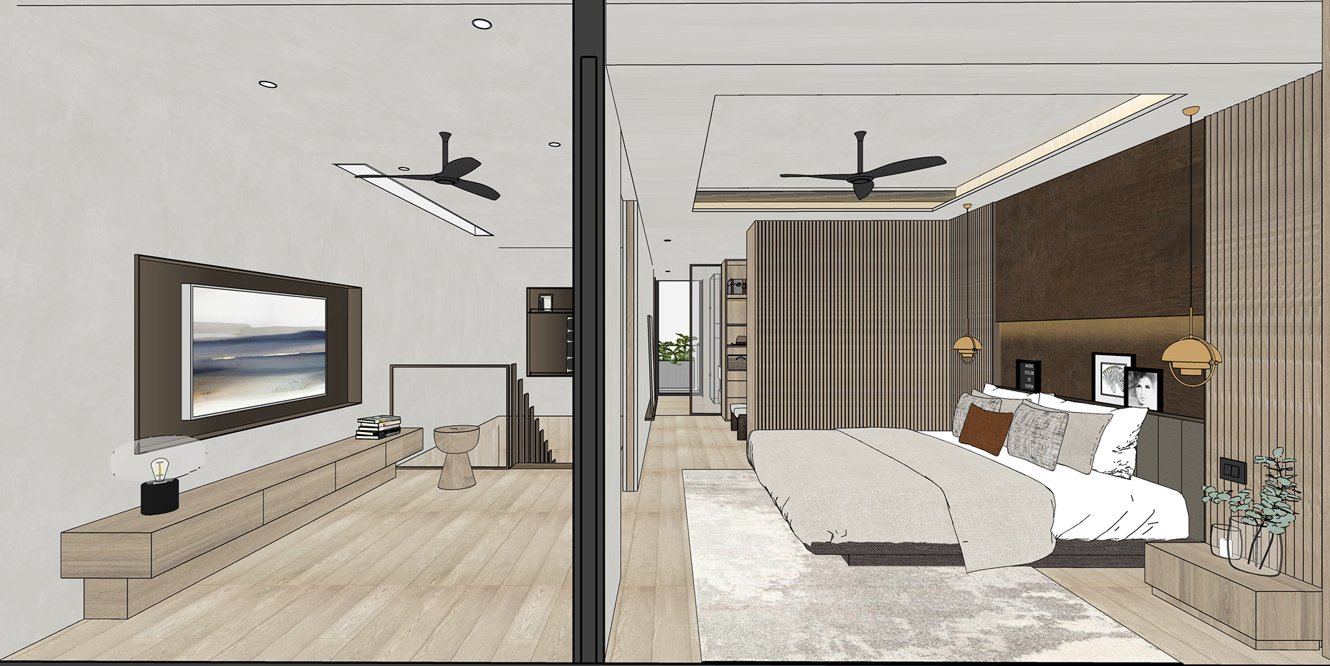 L3 MASTER LOUNGE & BEDROOM VIEW 2