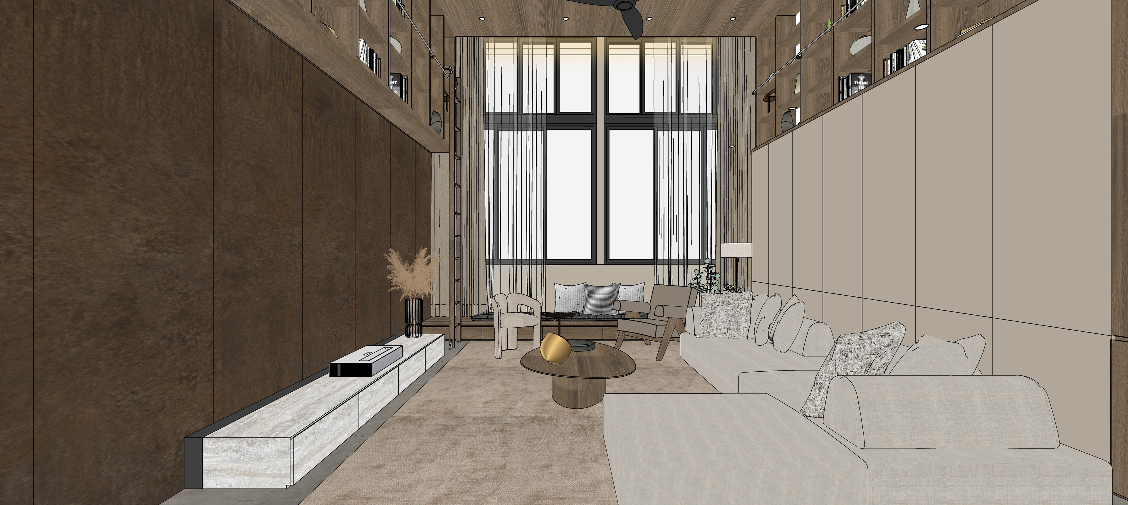 MEZZANINE LIVING/ENTERTAINMENT VIEW 2