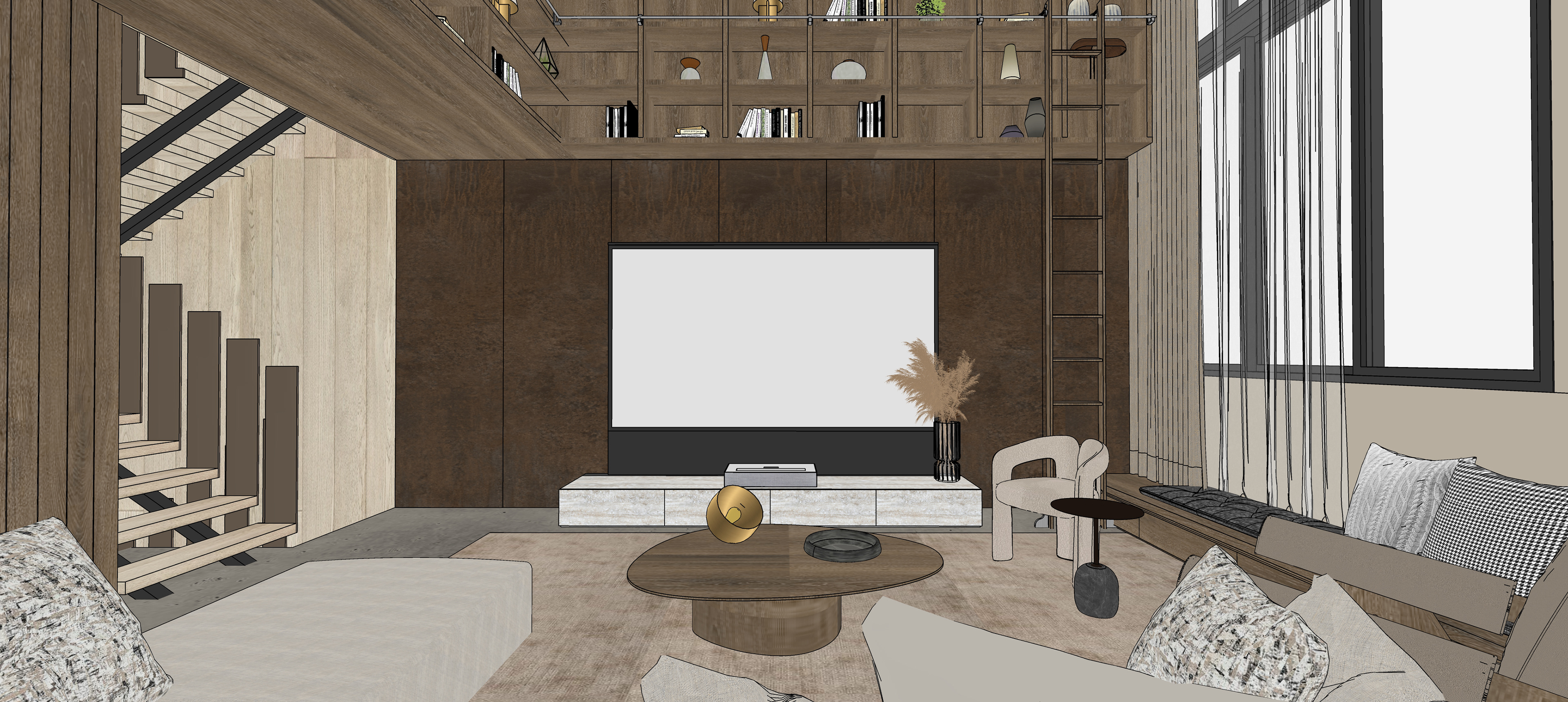 MEZZANINE LIVING/ENTERTAINMENT VIEW 3