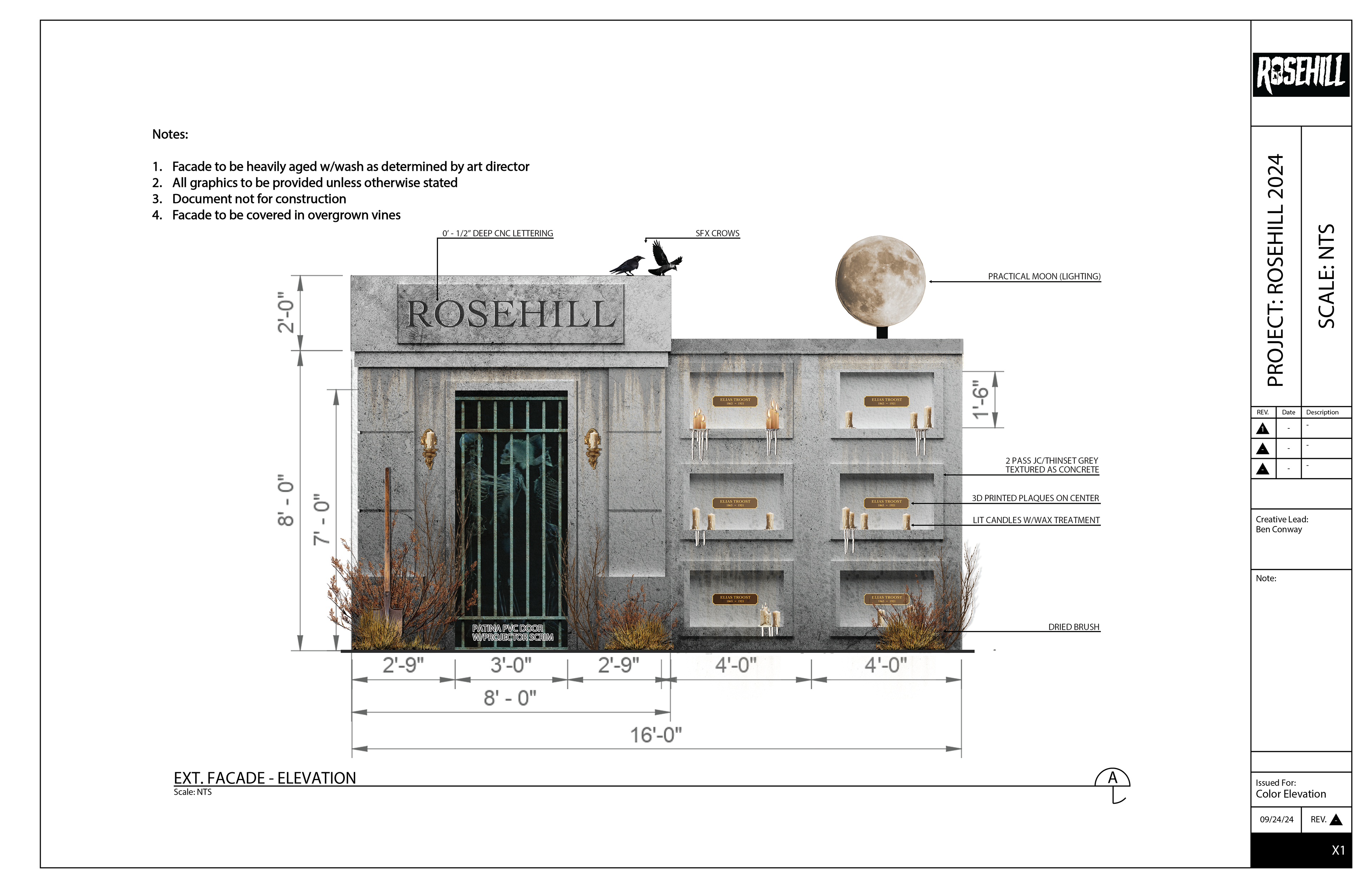 CAD colored elevation