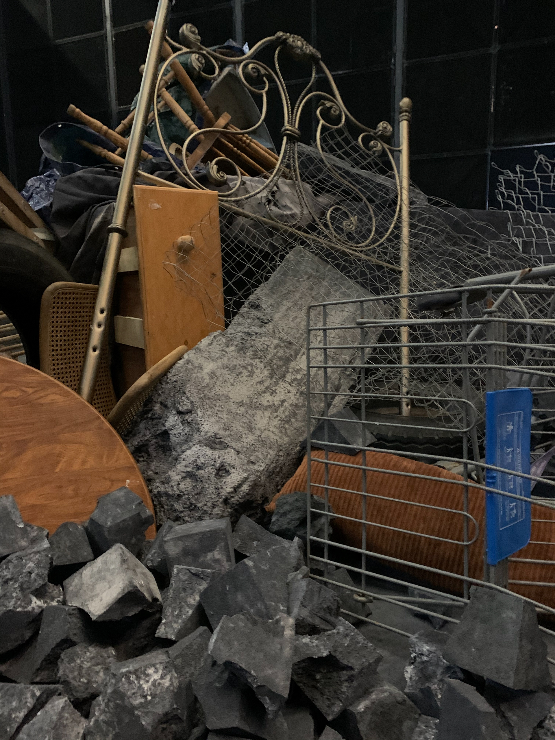 Rubble as seen on set.