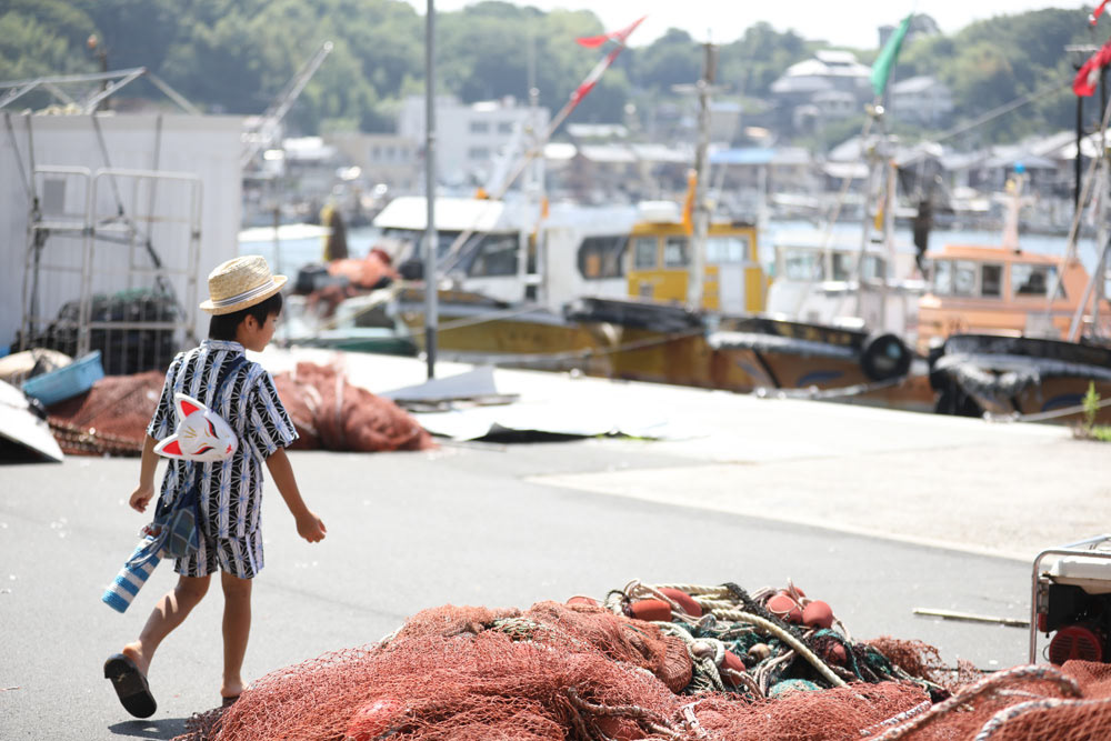 漁港に迷い込んだ夏狐(室津漁港) / 尾上裕子 / 一眼デジカメ