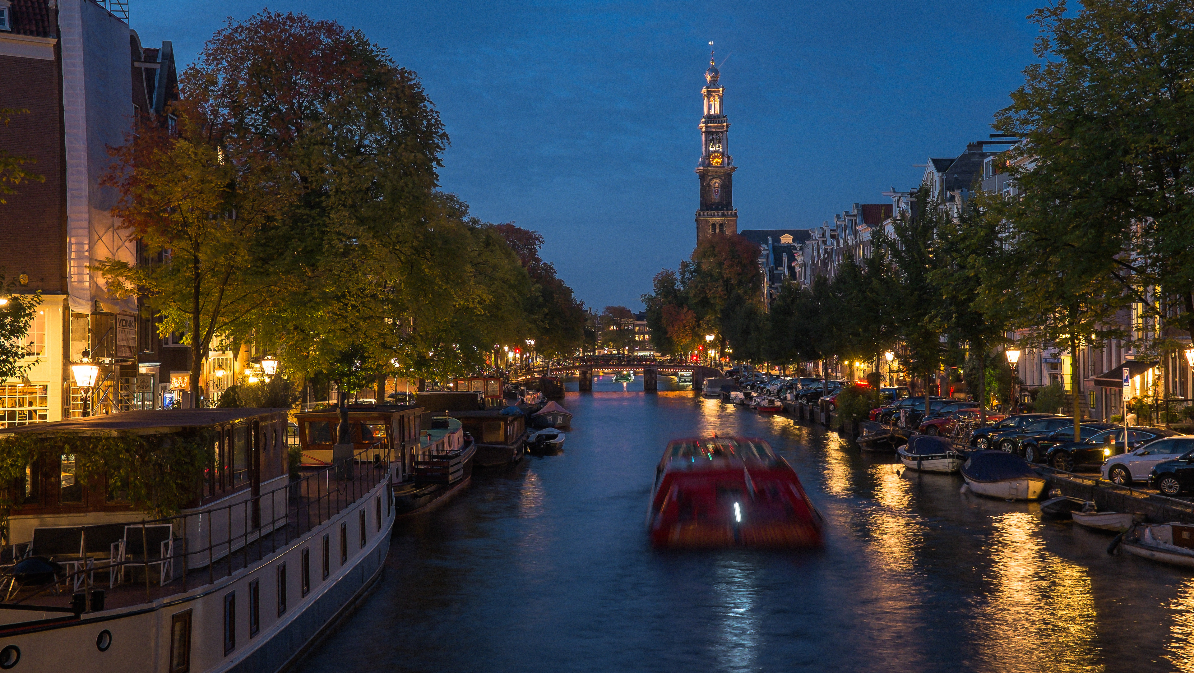 Prinsengracht by night, Amsterdam