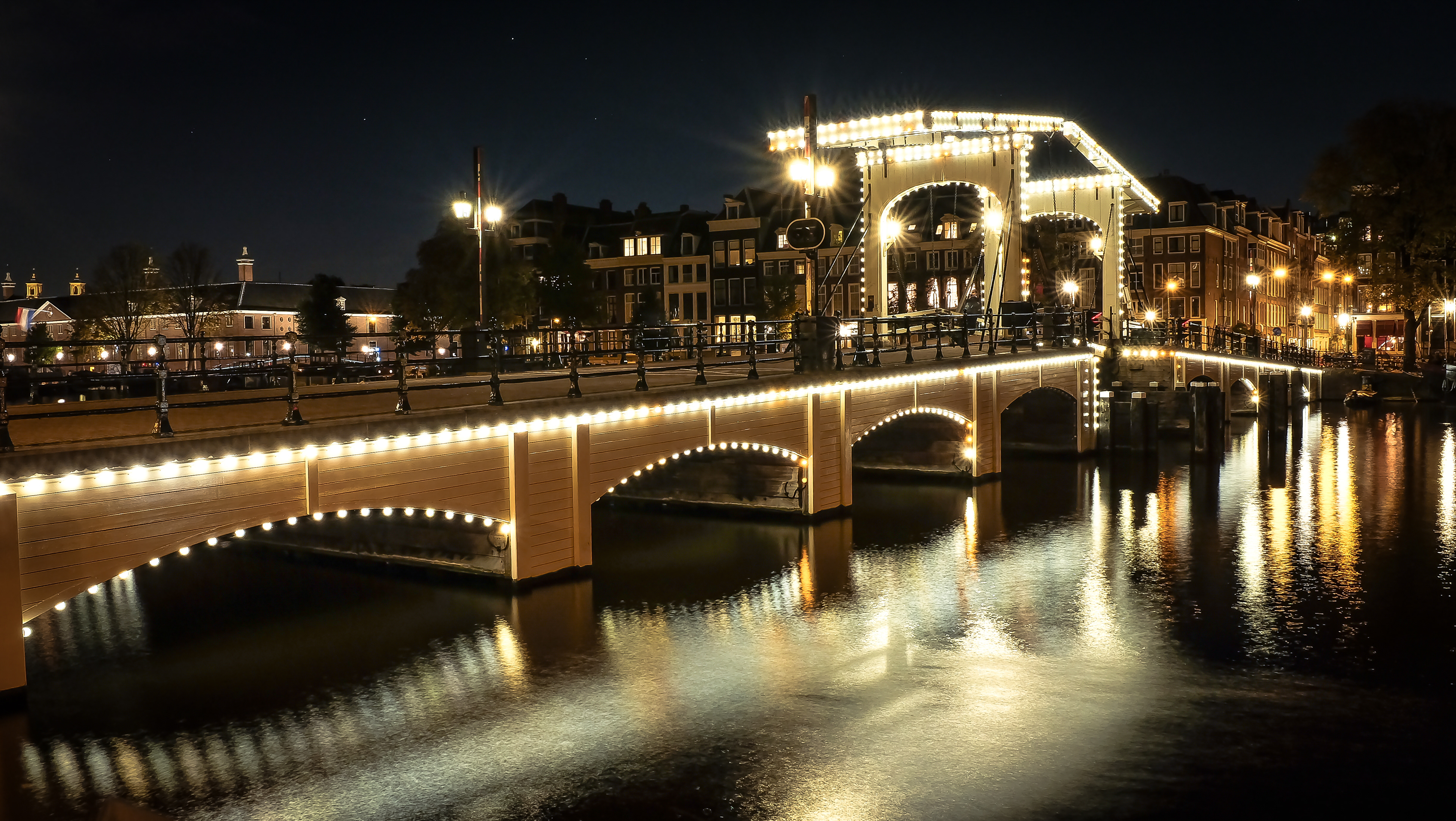 Magere Brug by night, Amsterdam