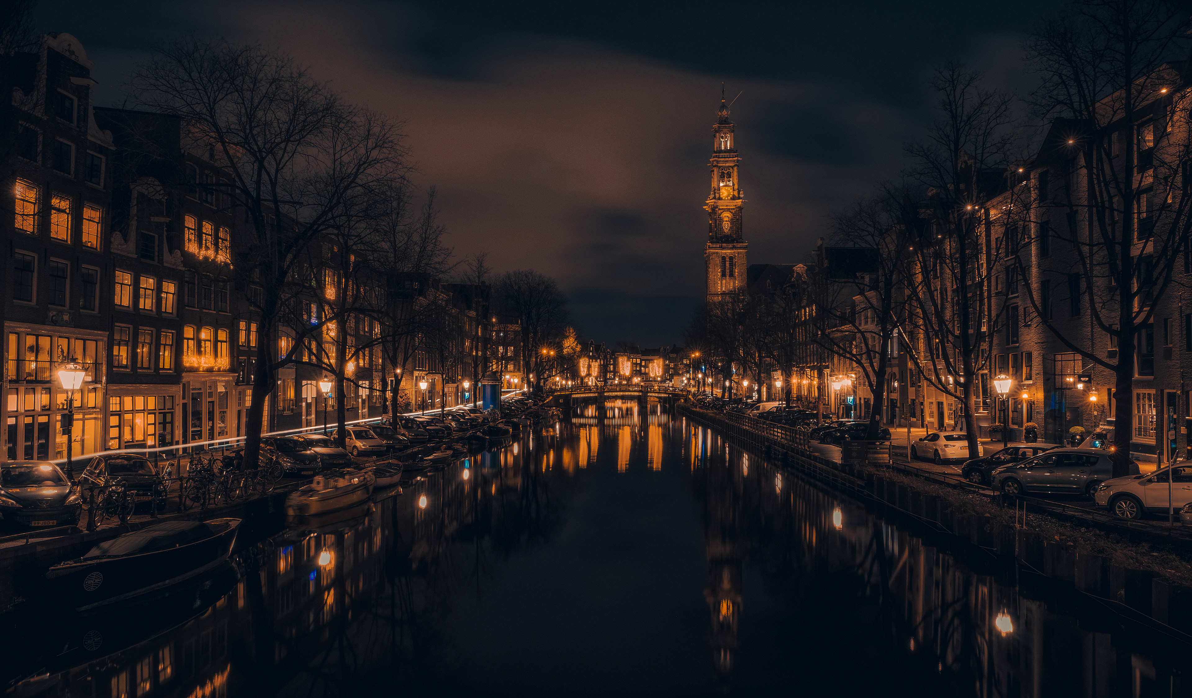 Prinsengracht by night, Amsterdam