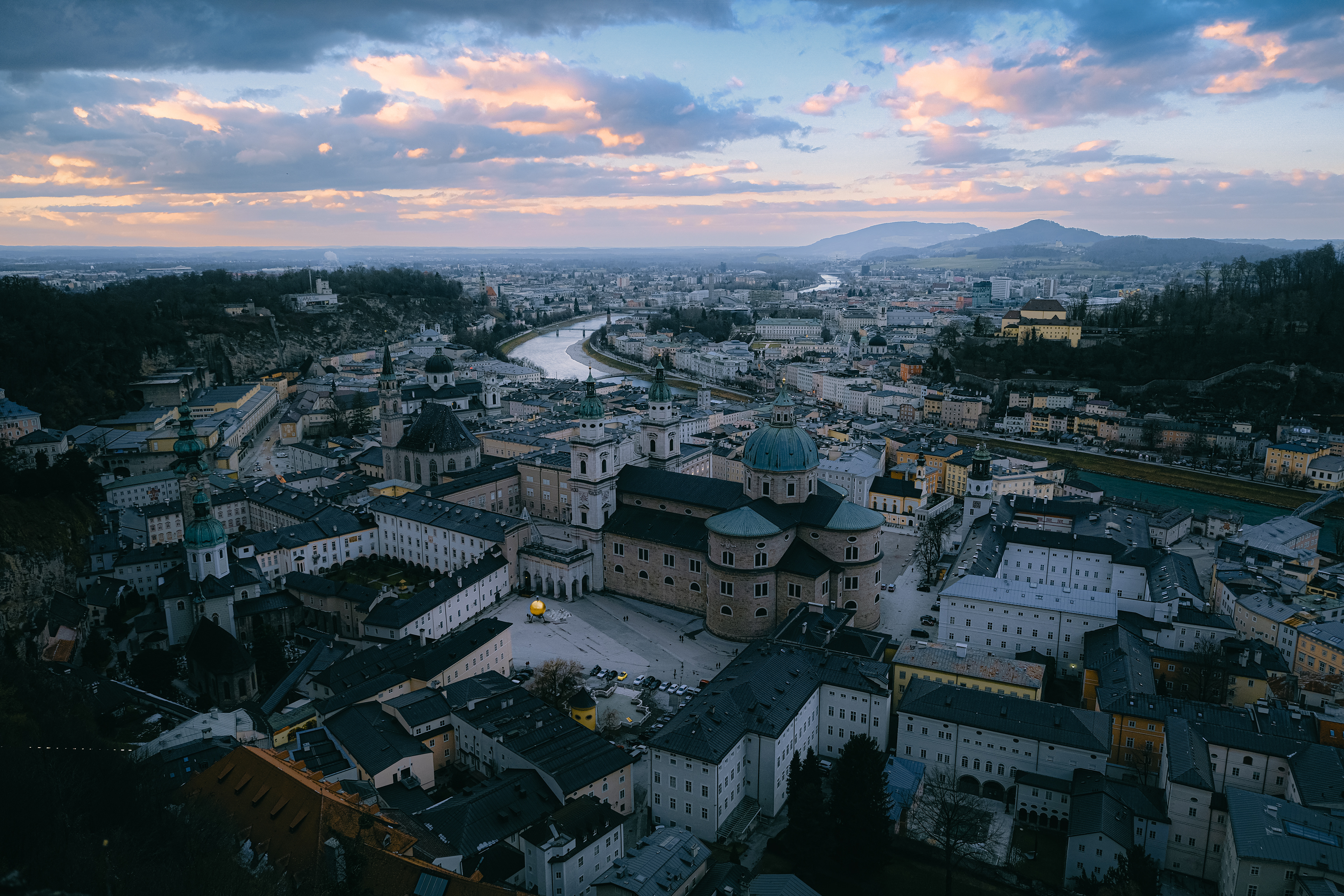 Cityscape of Salzburg from Fortress Hohensalzburg