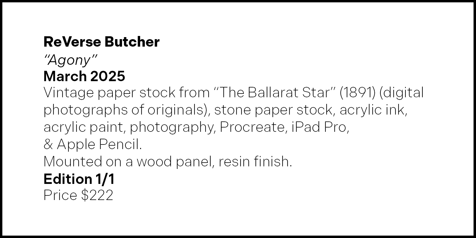 All prices are in Australian Dollars, & w/ the postage/shipping costs additional, at the buyer's cost.