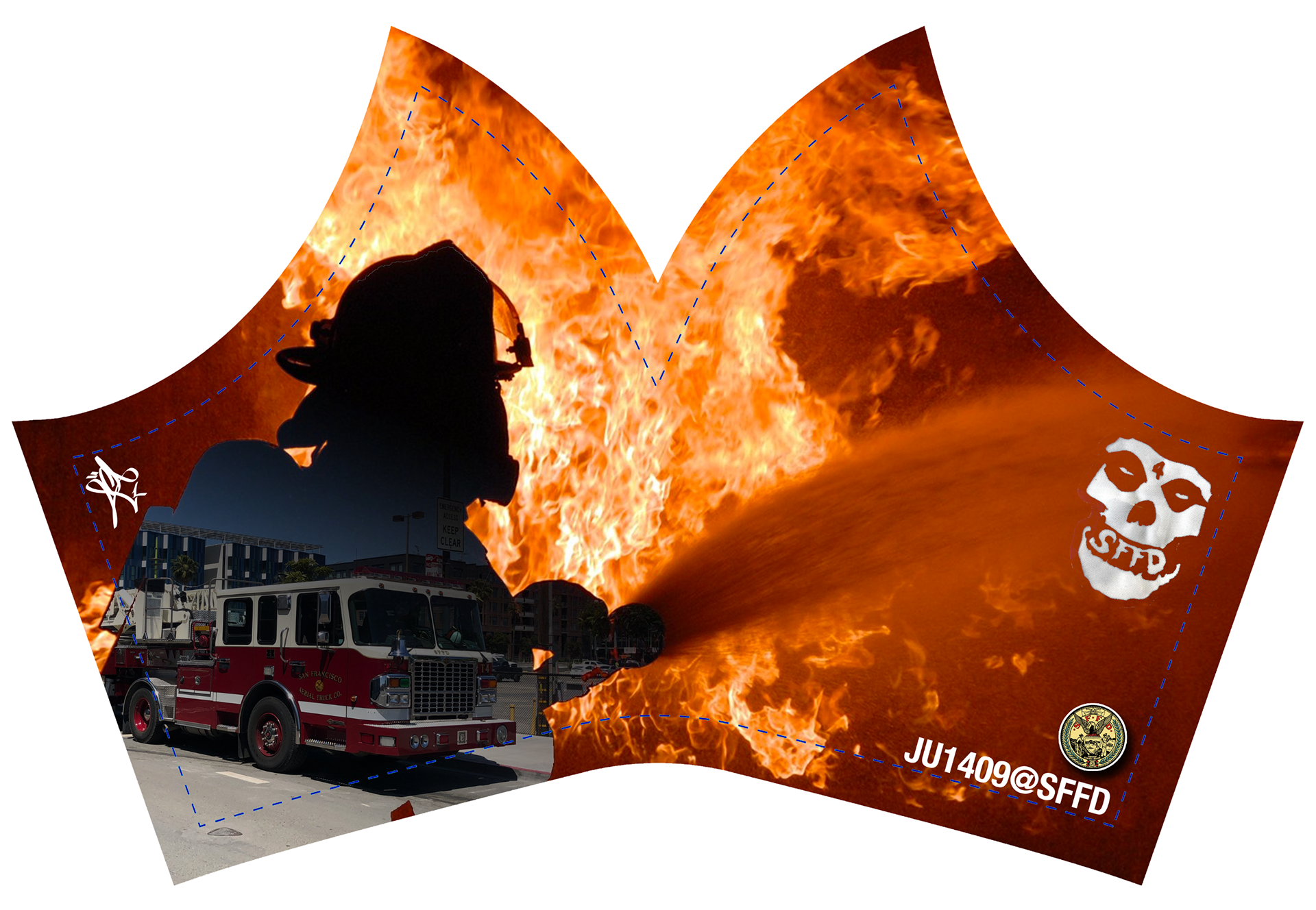 SFFD Corona Face Mask - Working Fire Station 4