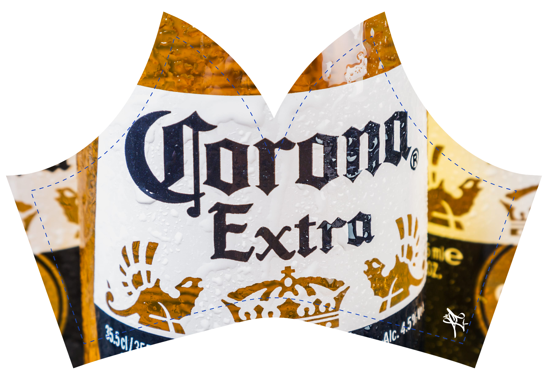 Corona Face Mask - Extra big logo