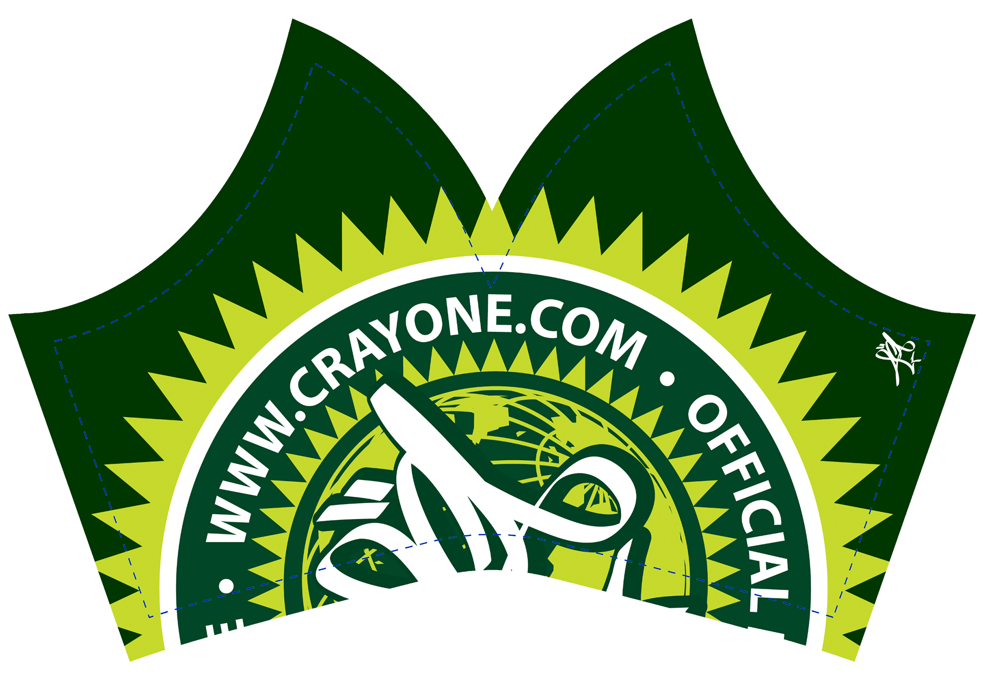 Corona Face Mask - CRAYONE Green Official Logo