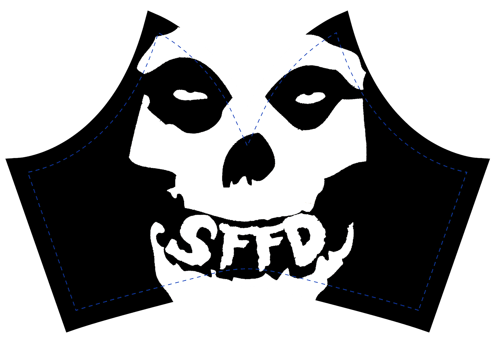 SFFD Corona Face Mask - Skull Face Station 4