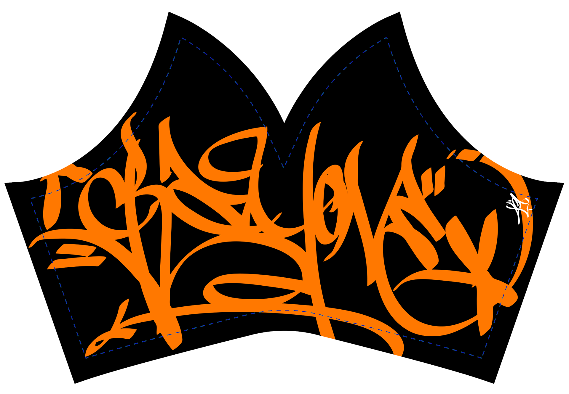 Corona Face Mask - Crayone Orange Tag