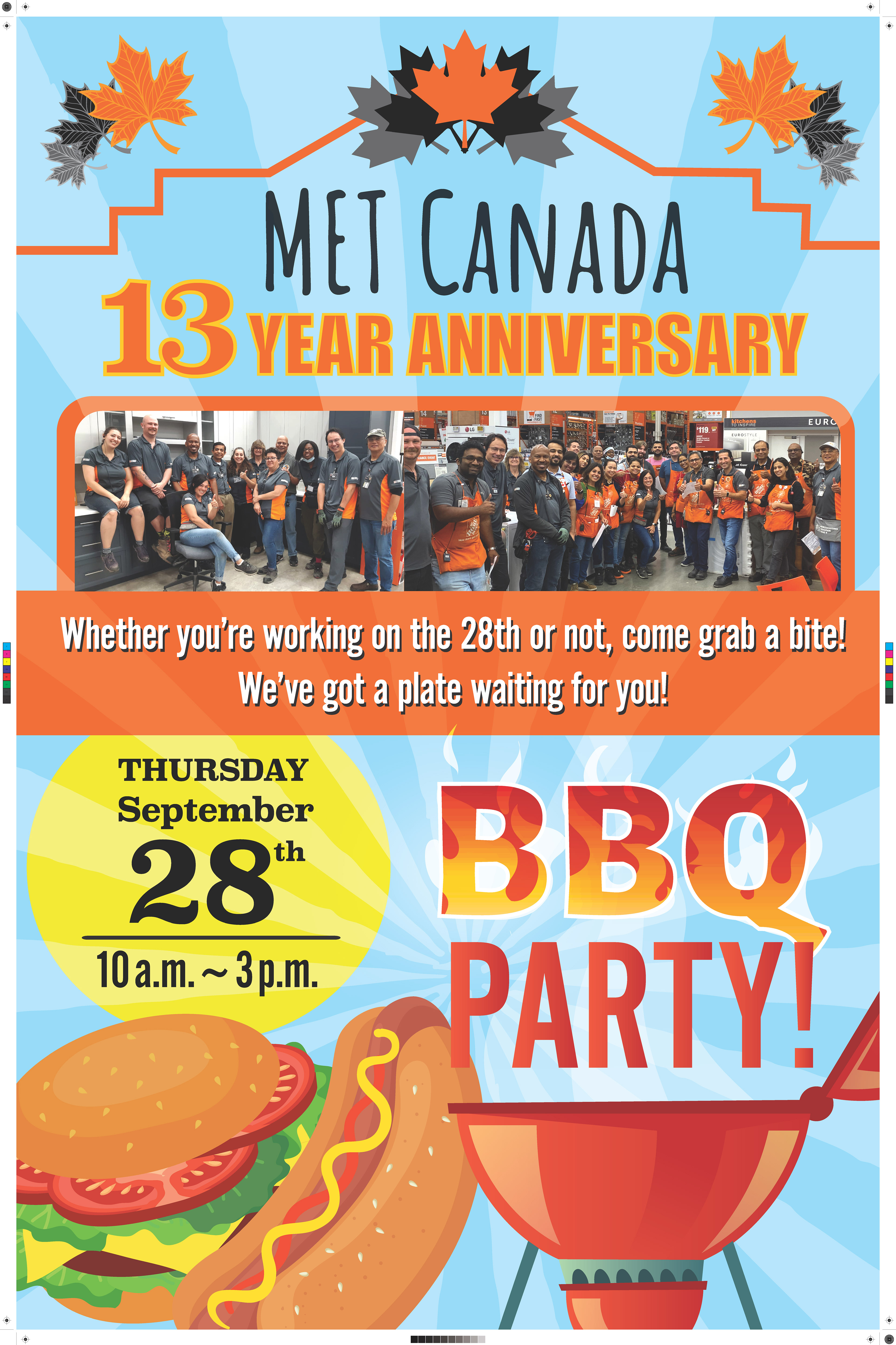 Designed poster for M.E.T. month 13th Anniversary celebration