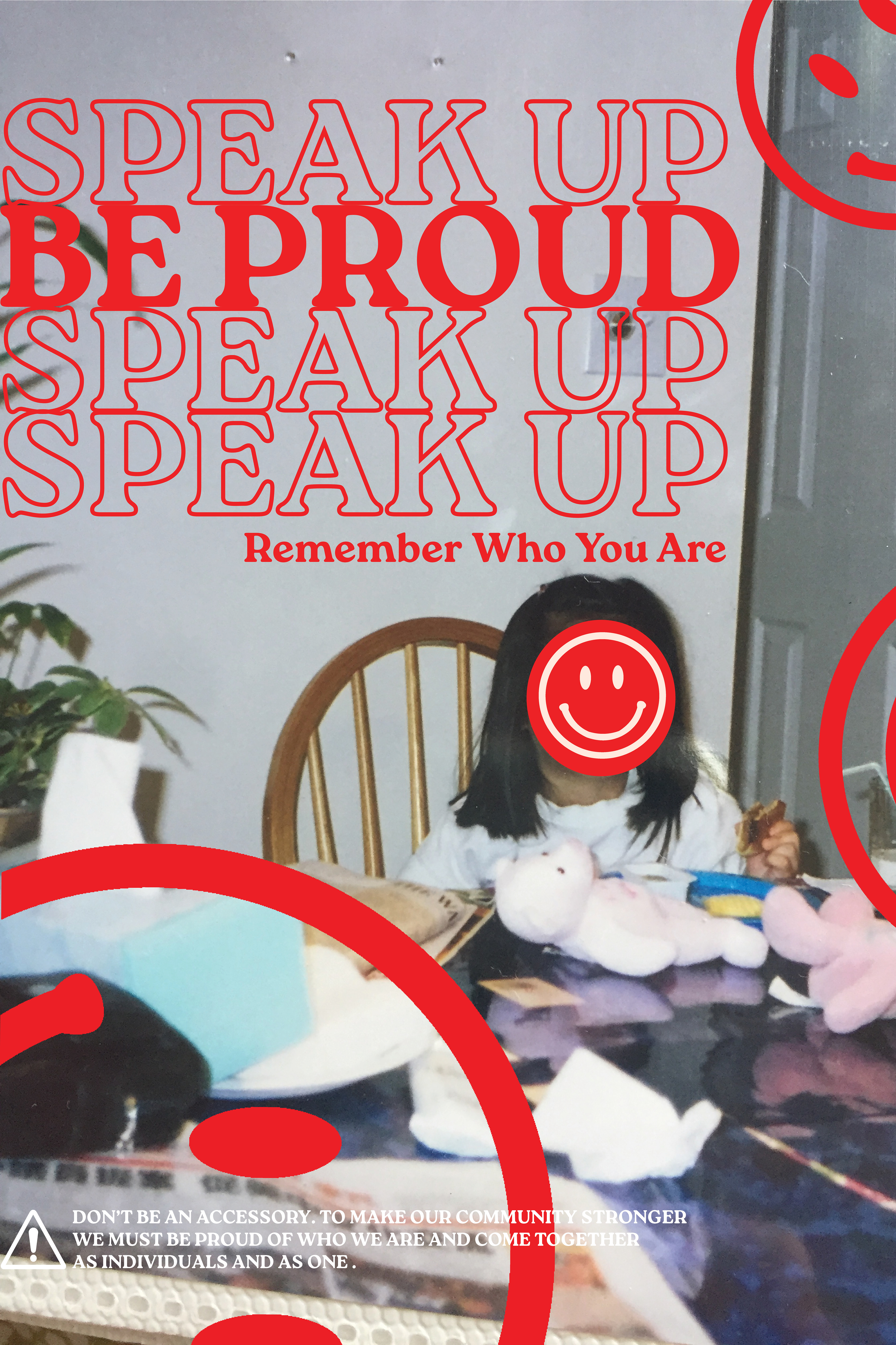 "Thank You, Speak Up" is an ode to the humble takeout bag but with a twist. Identity is such an important part of culture, and being proud of your background is no exception.