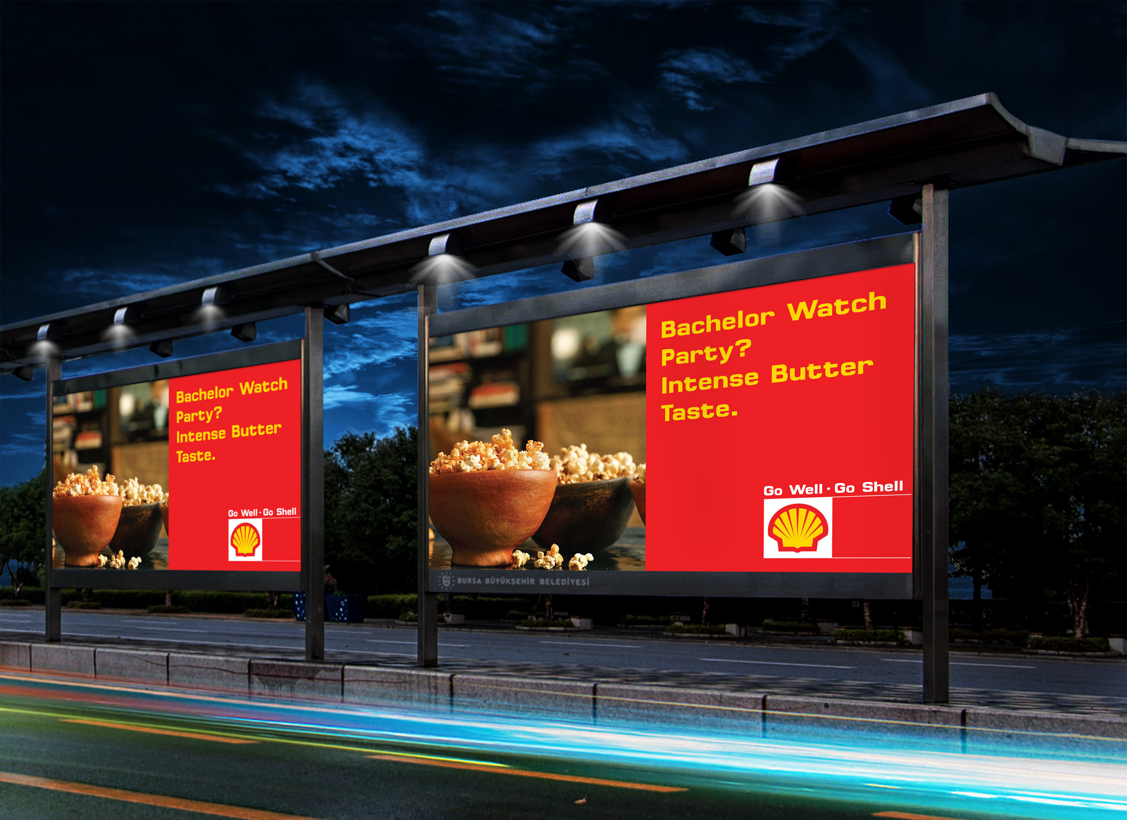 Shell Journeys Billboard: Bachelor watch party? Intense butter taste.