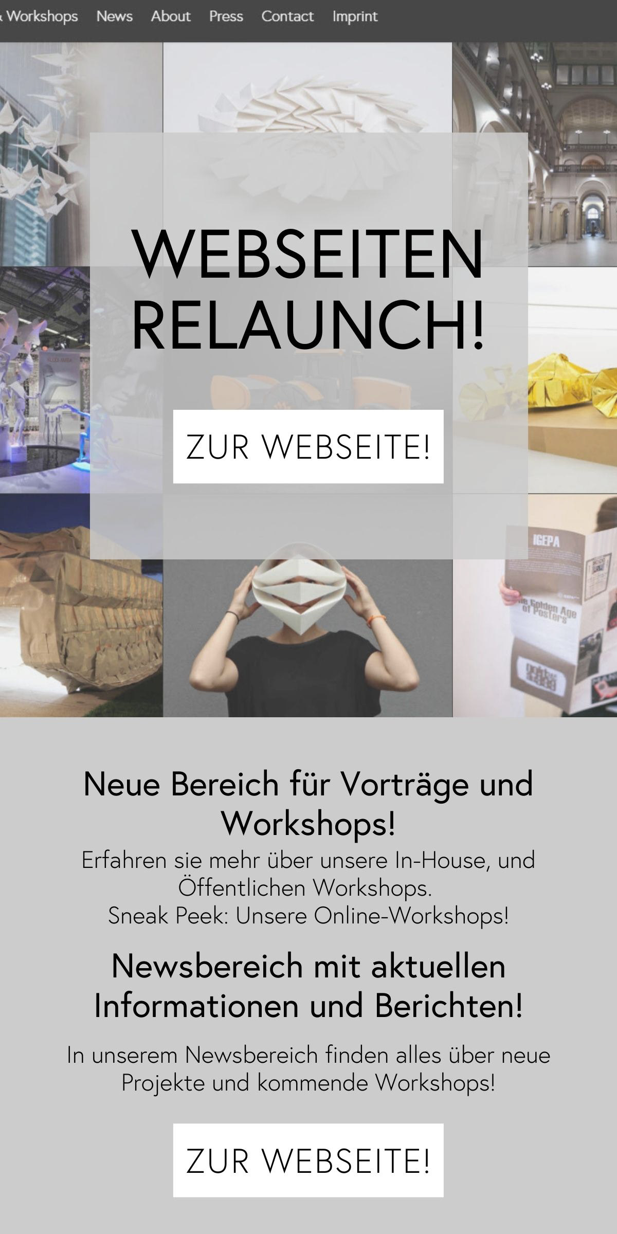 Webseitenrelaunch Newsletter Origami Digital