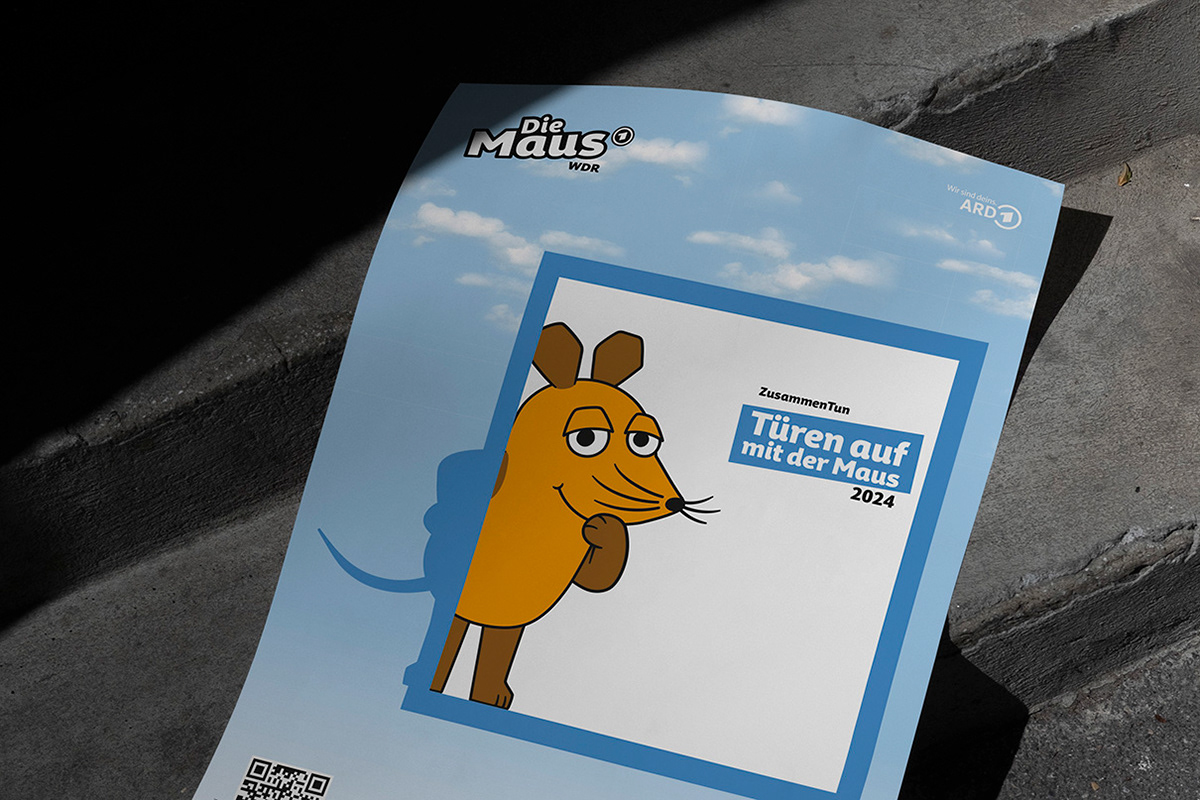 Plakat für den Türen auf mit der Maus Tag - ZusammenTun im Oktober 2024