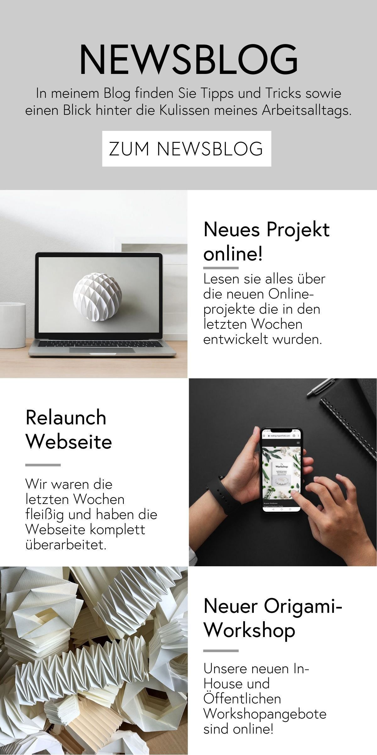 Newsblog Newsletter Origami Digital