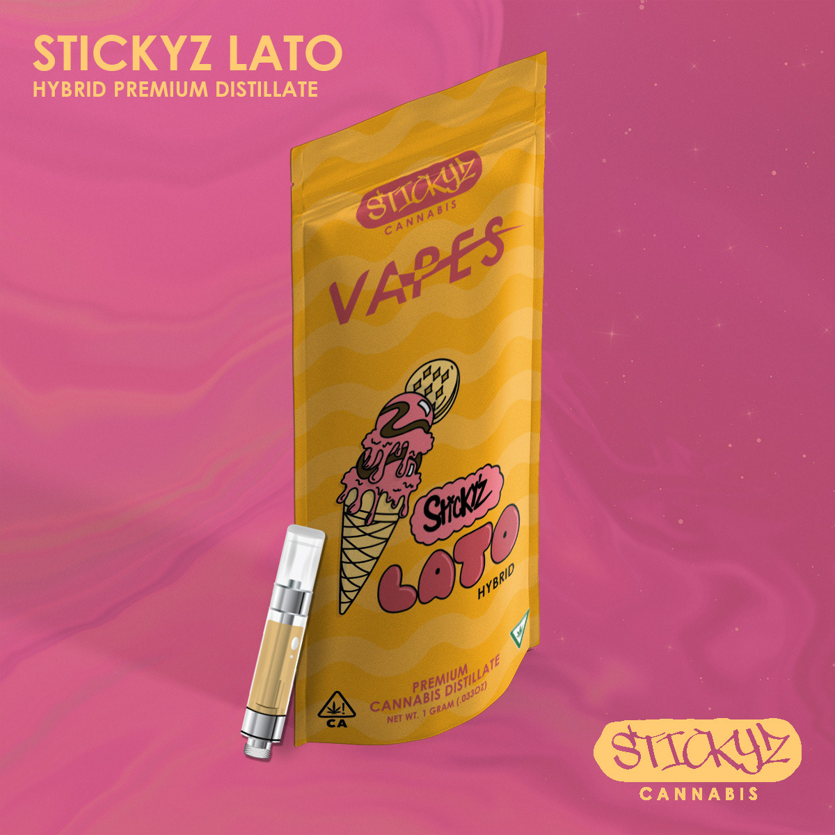 Sticky'z Lato Vape Cartridge