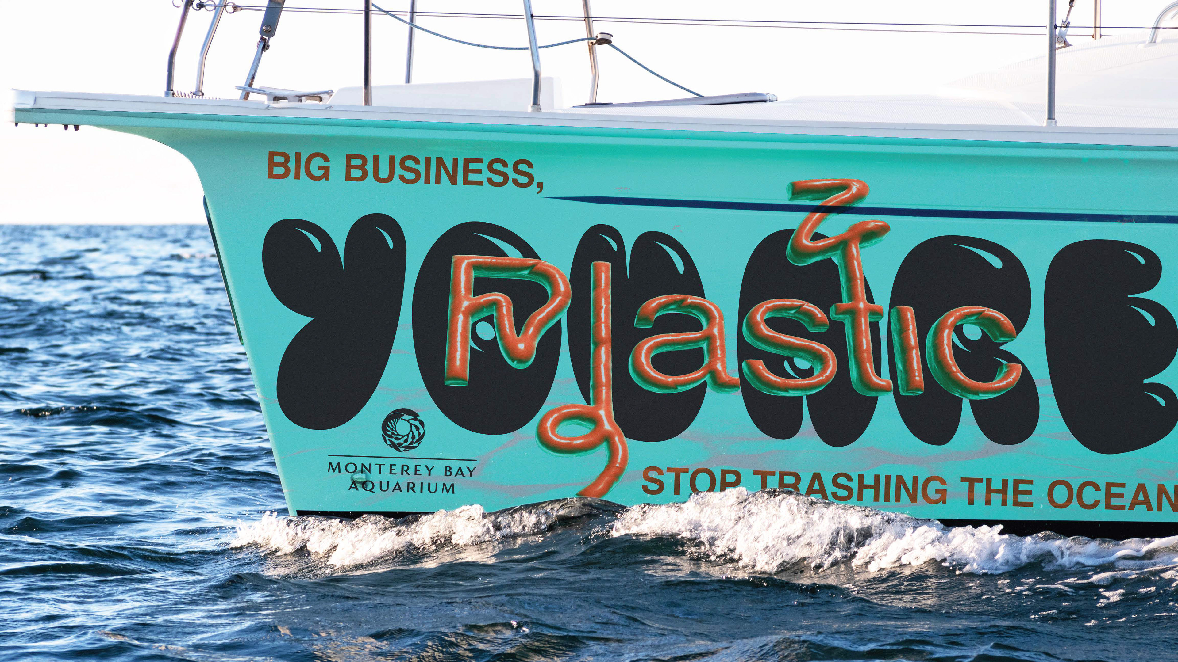 Boat wraps that are used in the harbor of Monterey Bay. Users are incentivized by by being given free admission to the aquarium for every day they display the wrap.