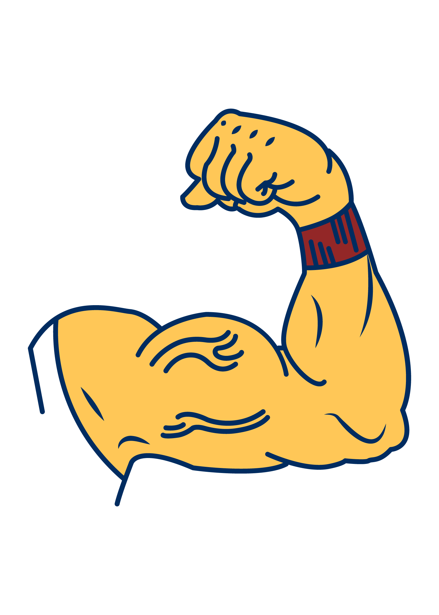 Bicep Illustration representing strength.
