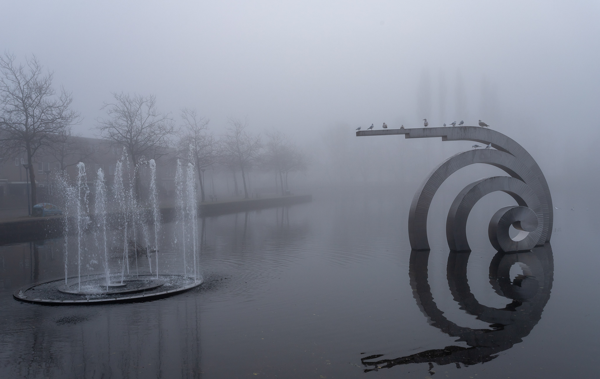 Zoetermeer in de mist