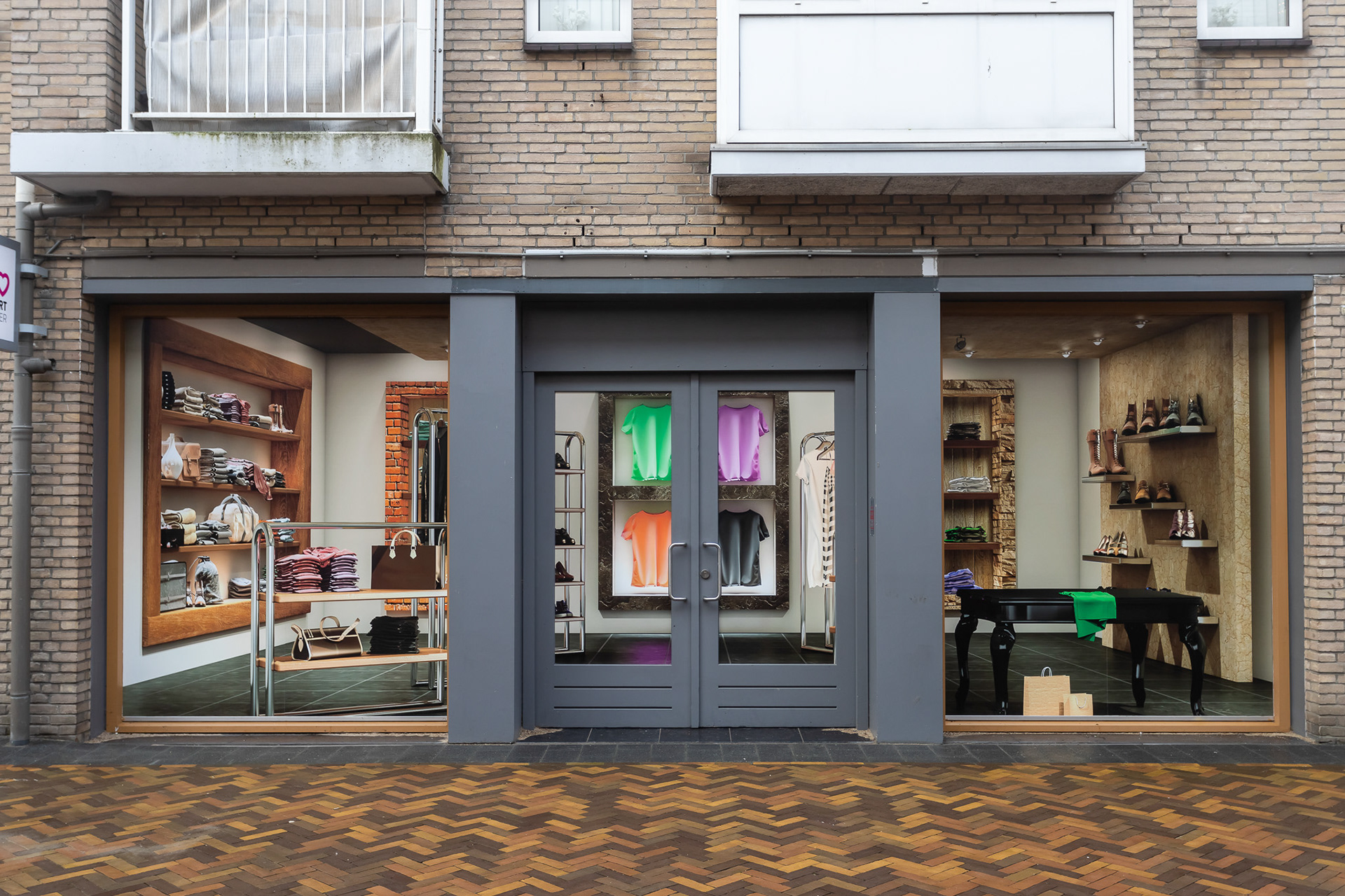 fotodecoraties maskeren de leegstand