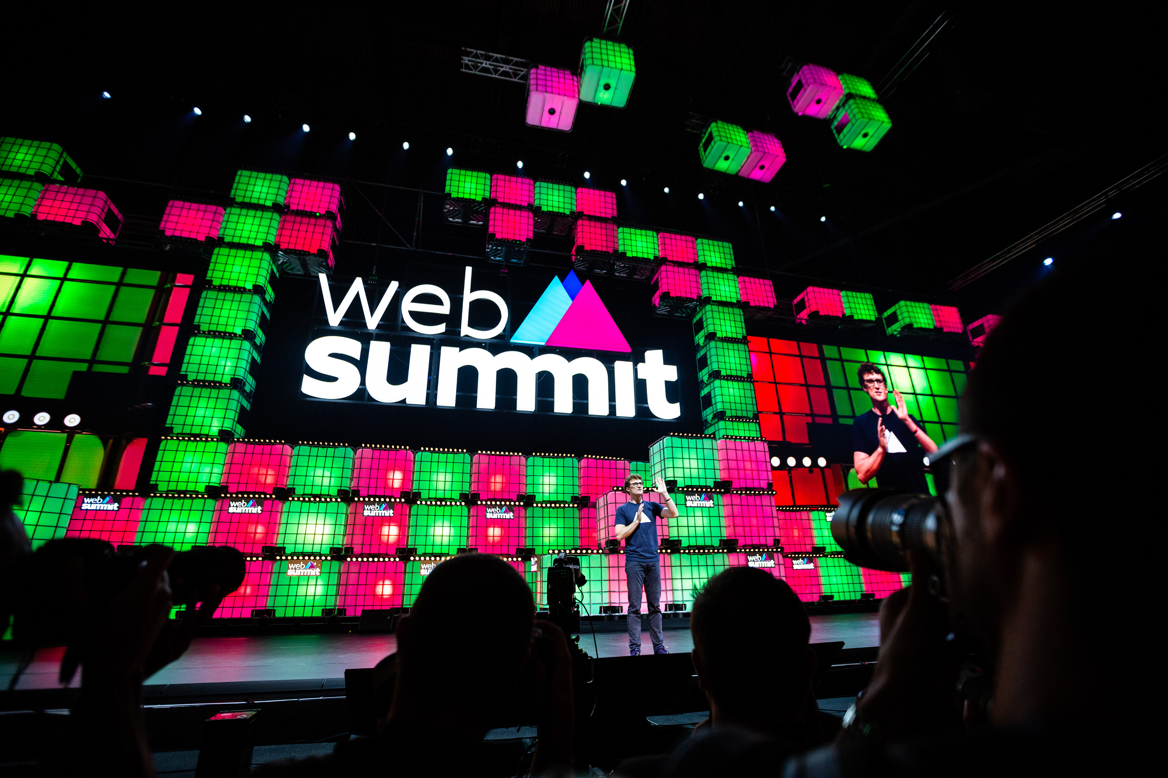 Paddy Cosgrave, the founder of Web Summit speaks at the opening ceremony