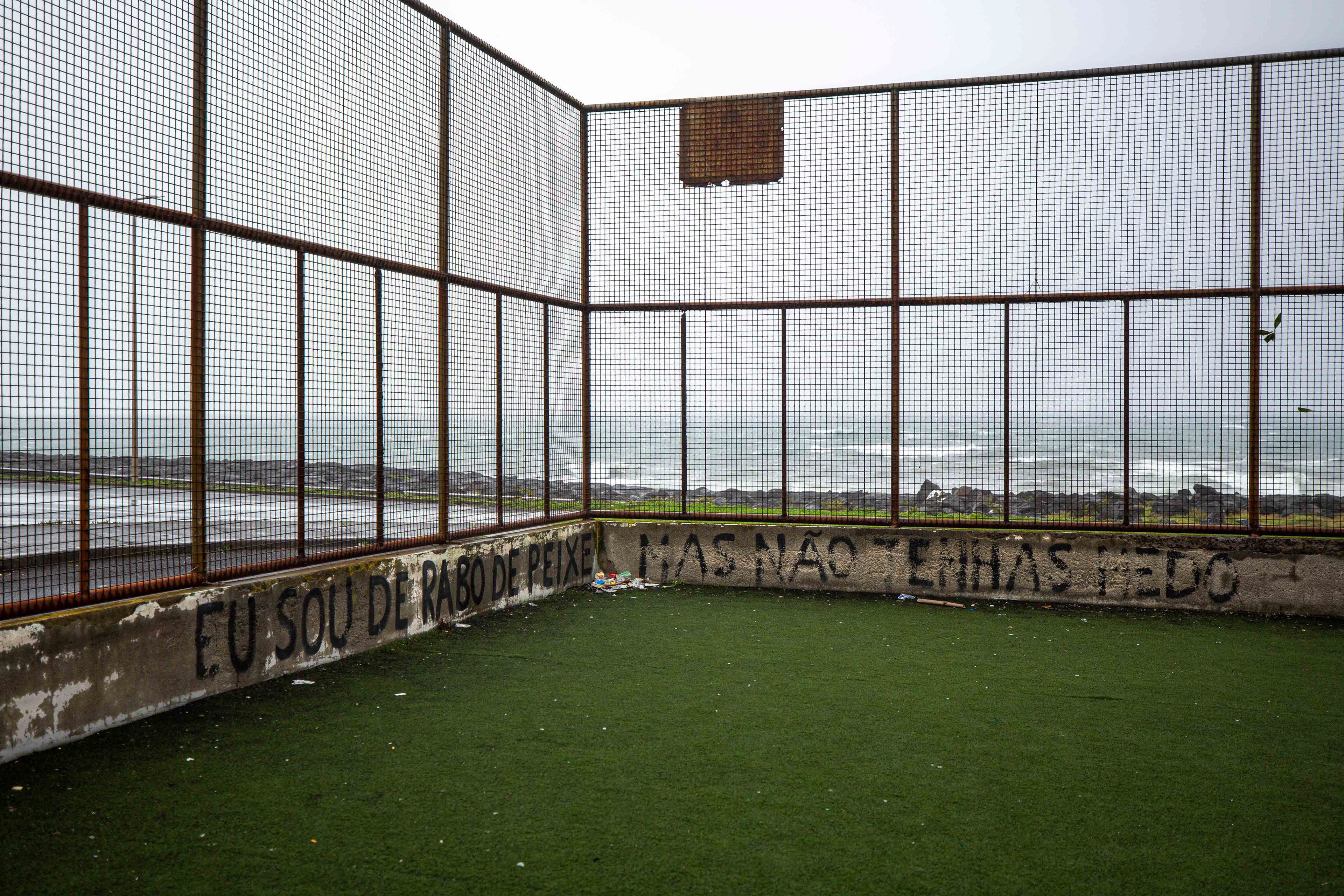 "Eu sou de Rabo de Peixe, mas não tenhas medo", uma referência ao rapper local Sandro G. Ribeira Grande, Junho 2023