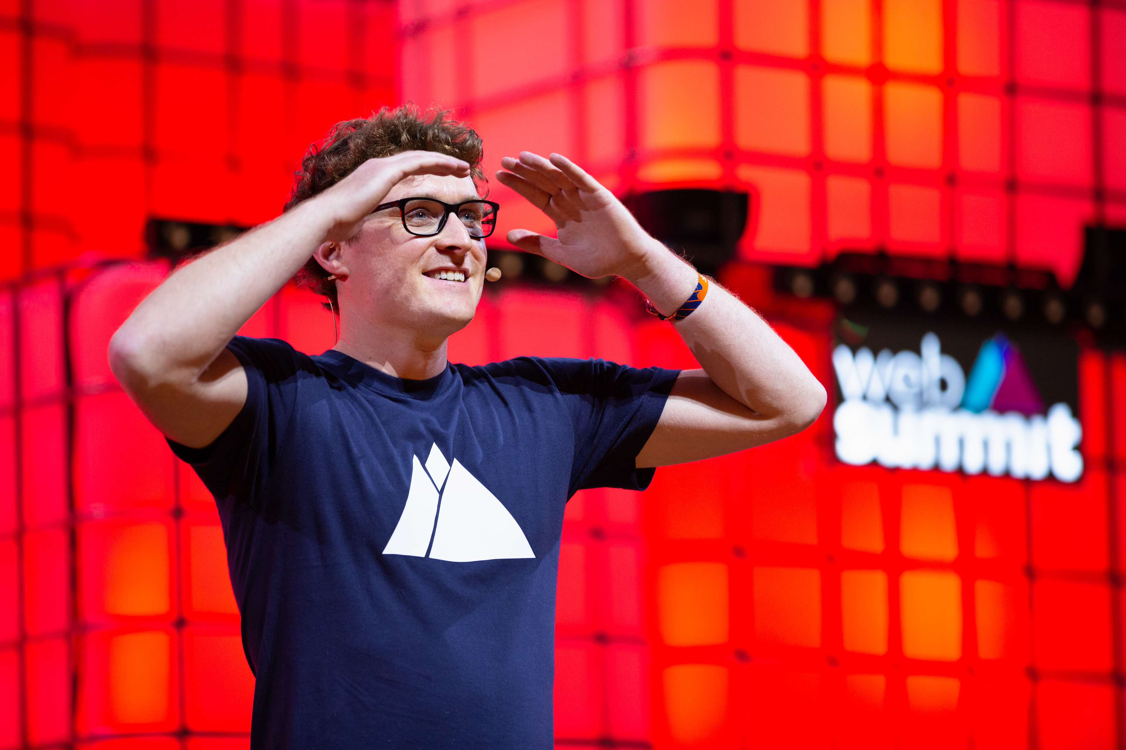 Paddy Cosgrave, the founder of Web Summit speaks at the opening ceremony